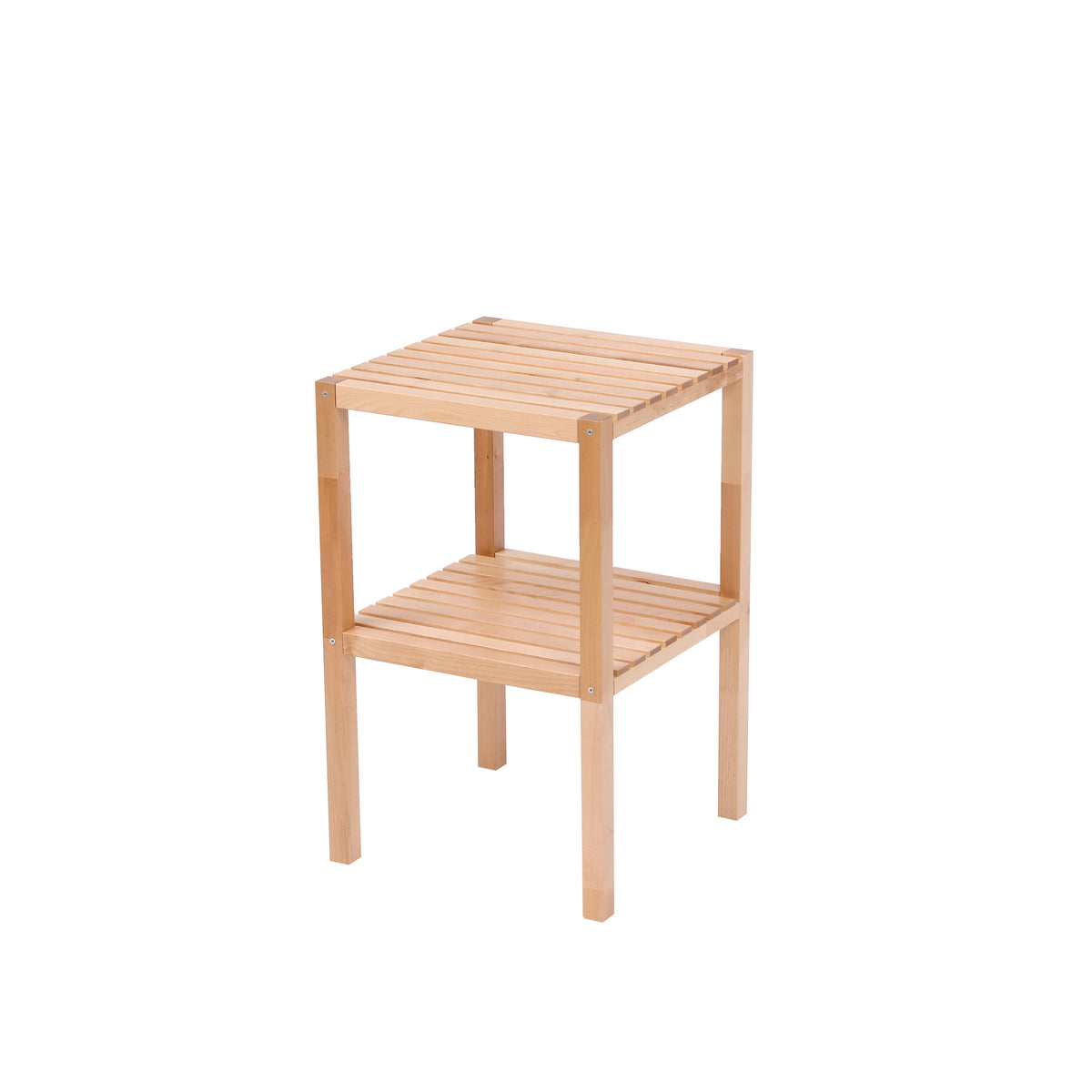 2-Tier Birch Bathroom Shelf, Multifunctional Storage Rack