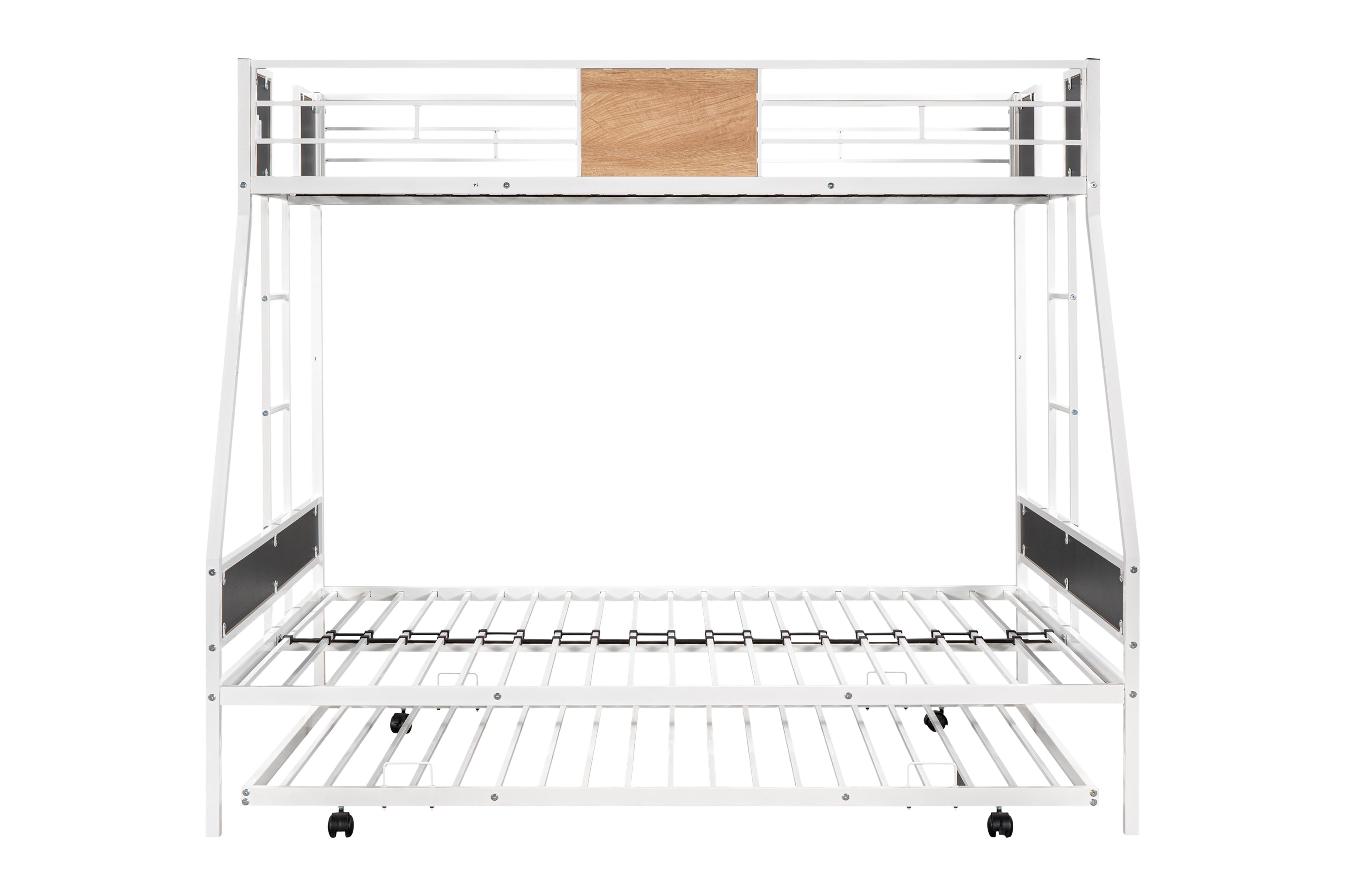 Metal Twin-Over-Full Bunk Bed with Trundle