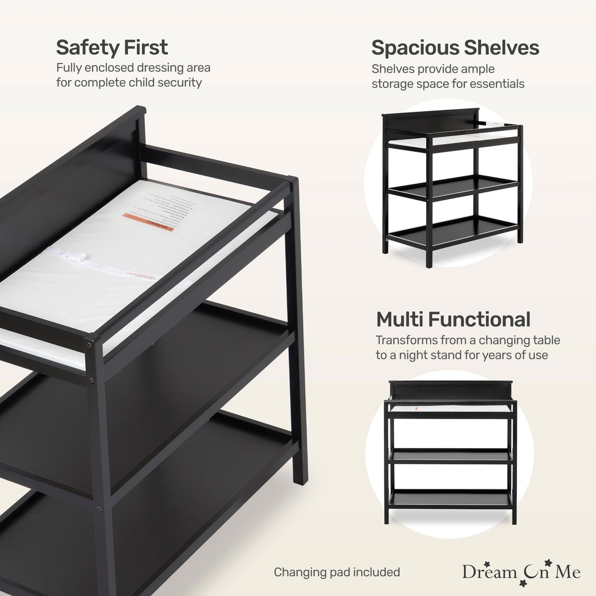 Dream On Me Jax Universal Changing table