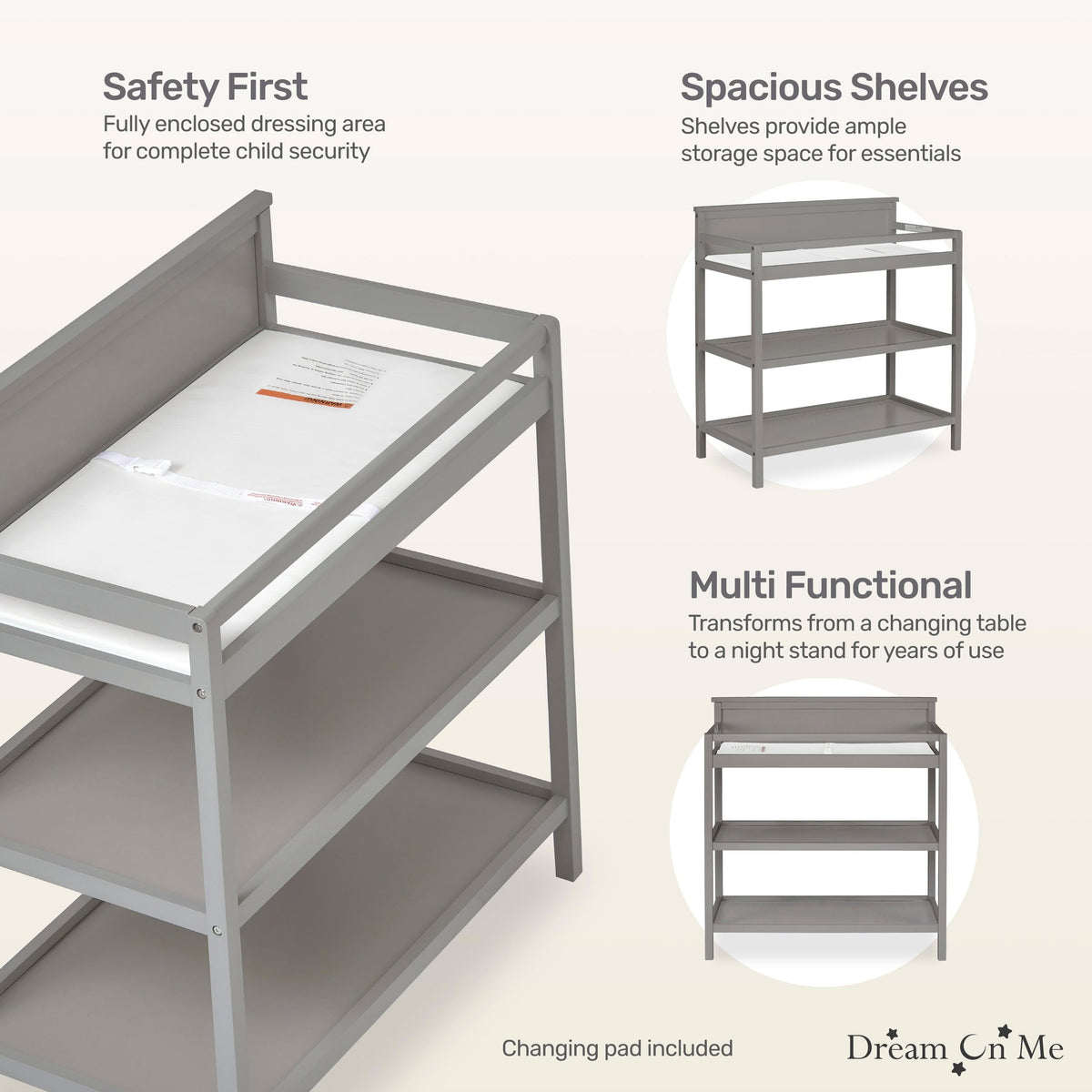 Dream On Me Jax Universal Changing table