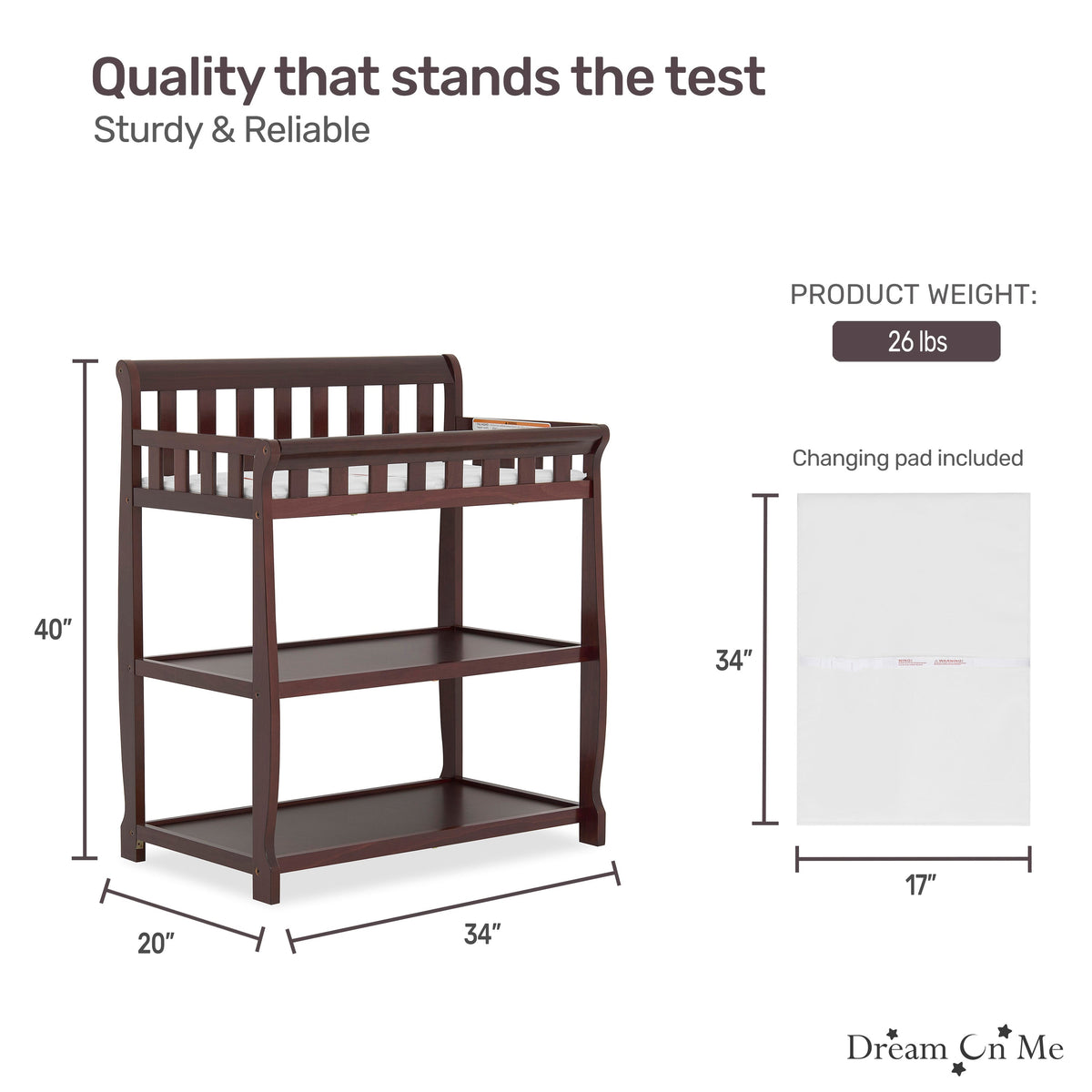 Dream On Me Ashton Changing table