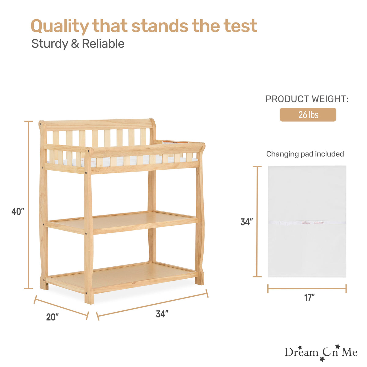 Dream On Me Ashton Changing table