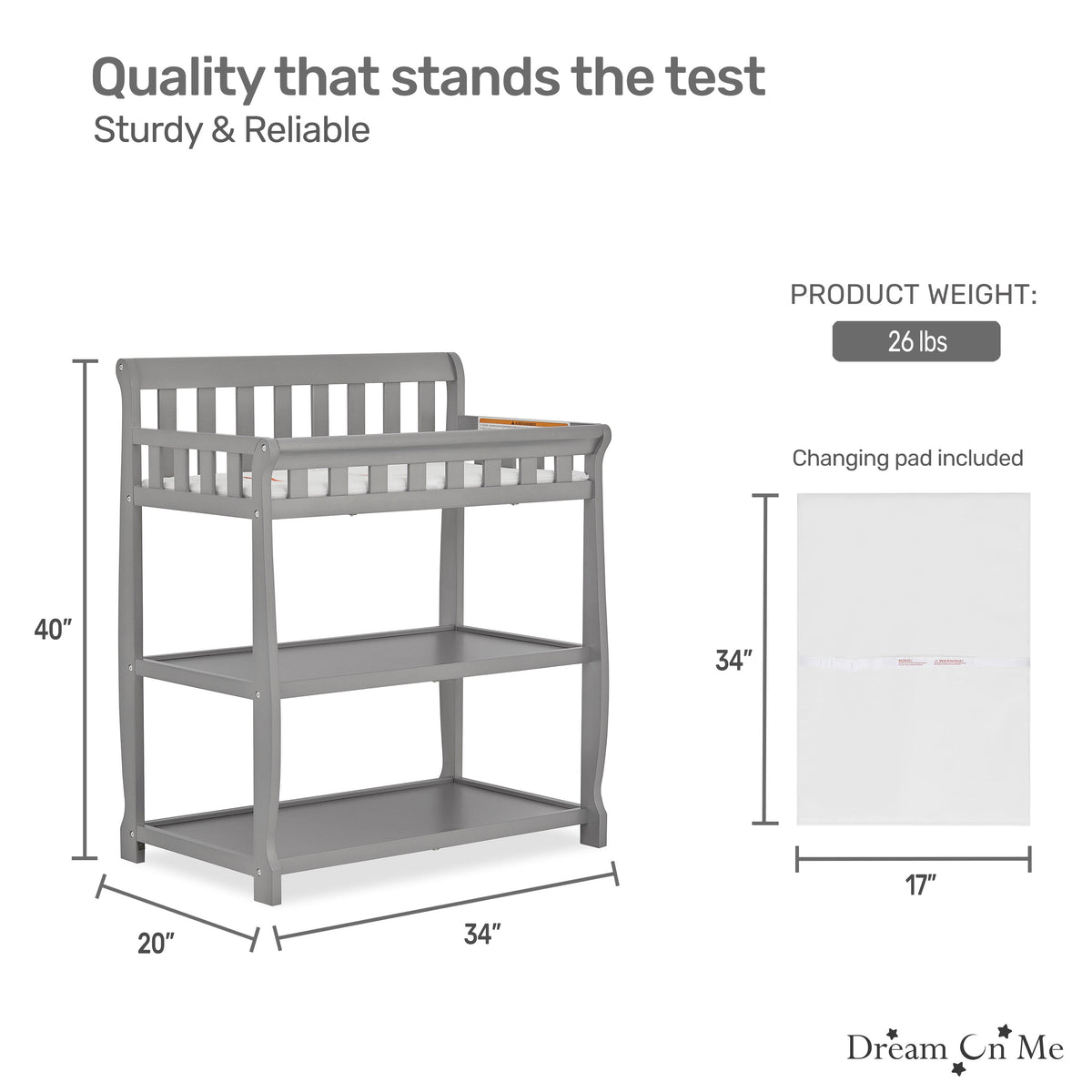 Dream On Me Ashton Changing table