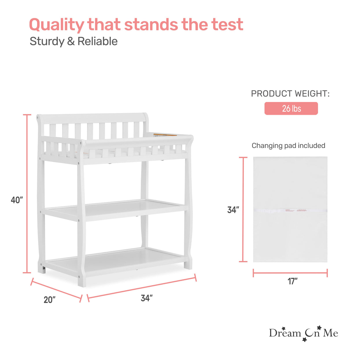 Dream On Me Ashton Changing table