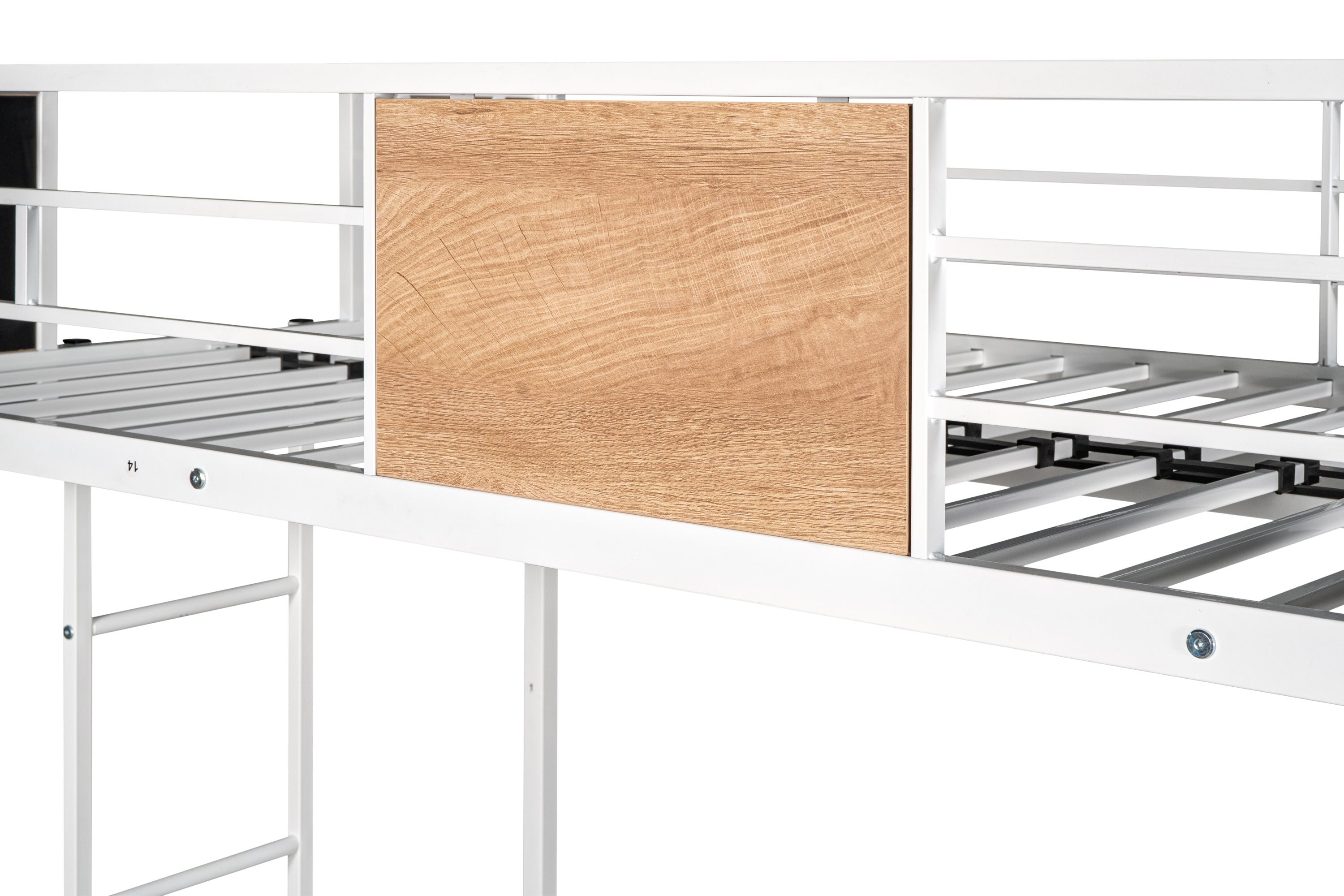 Metal Twin-Over-Full Bunk Bed with Trundle