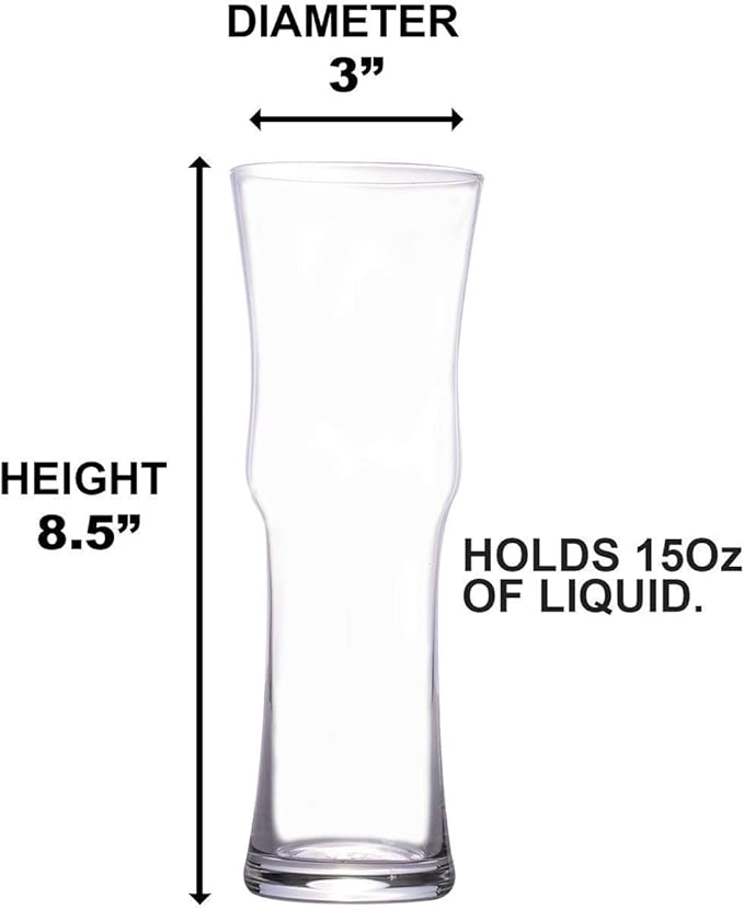 Tall Napoli Hurricane Cocktail Glasses - (15oz)