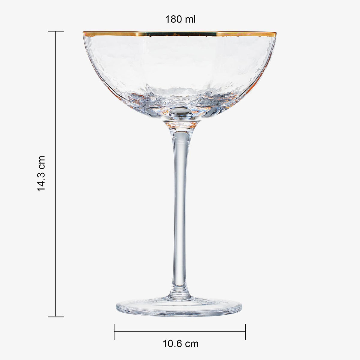 Khen Vintage Champagne Cocktail Glasses - Set of 4