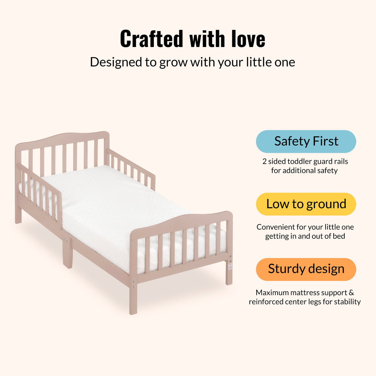 Dream On Me Memphis Classic Design Toddler Bed