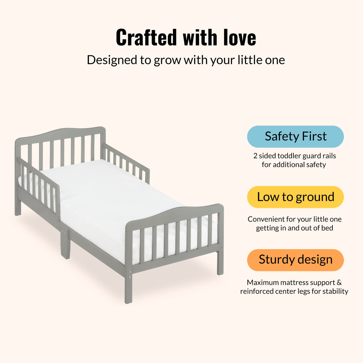 Dream On Me Memphis Classic Design Toddler Bed