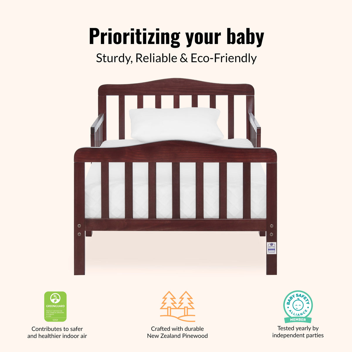 Dream On Me Memphis Classic Design Toddler Bed