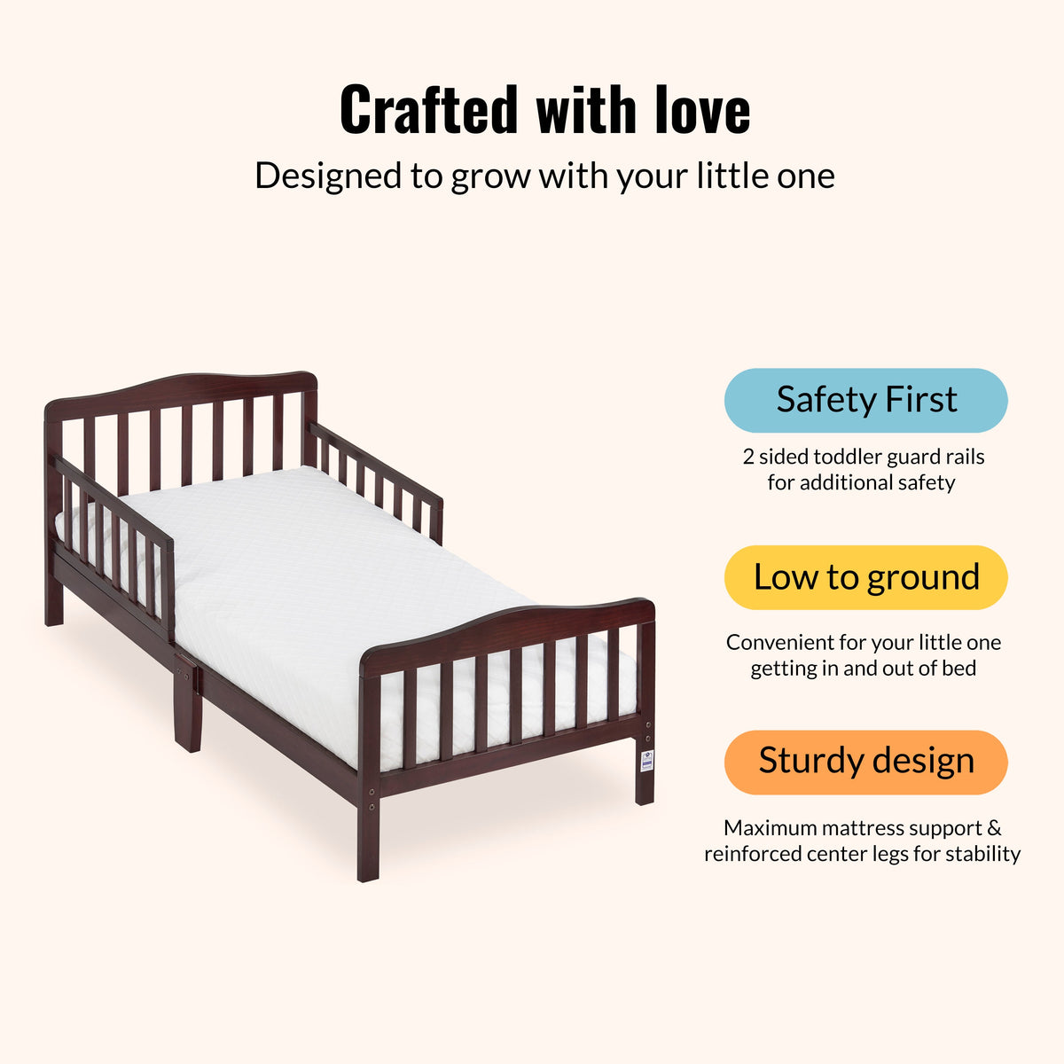 Dream On Me Memphis Classic Design Toddler Bed