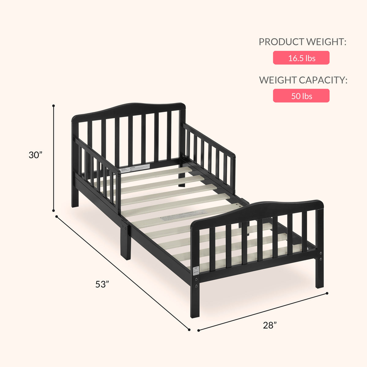 Dream On Me Memphis Classic Design Toddler Bed