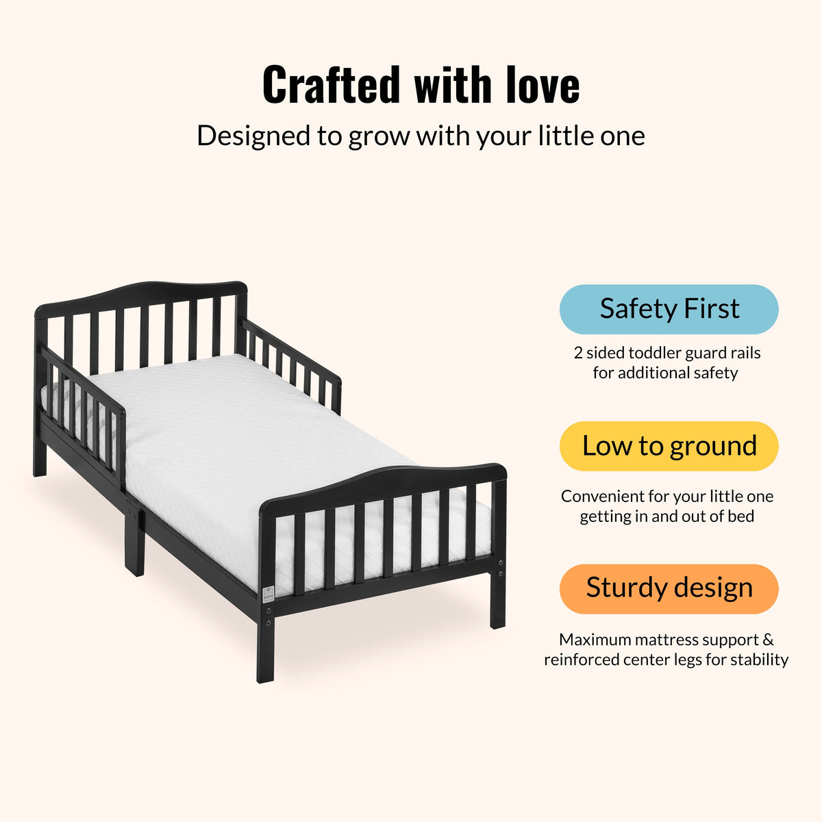 Dream On Me Memphis Classic Design Toddler Bed