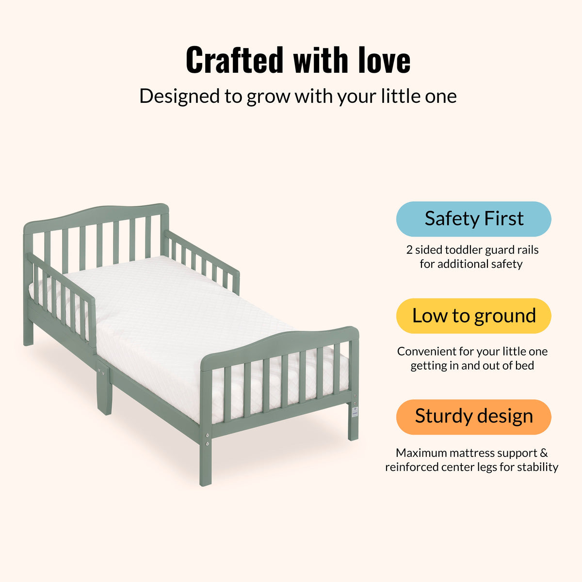 Dream On Me Memphis Classic Design Toddler Bed