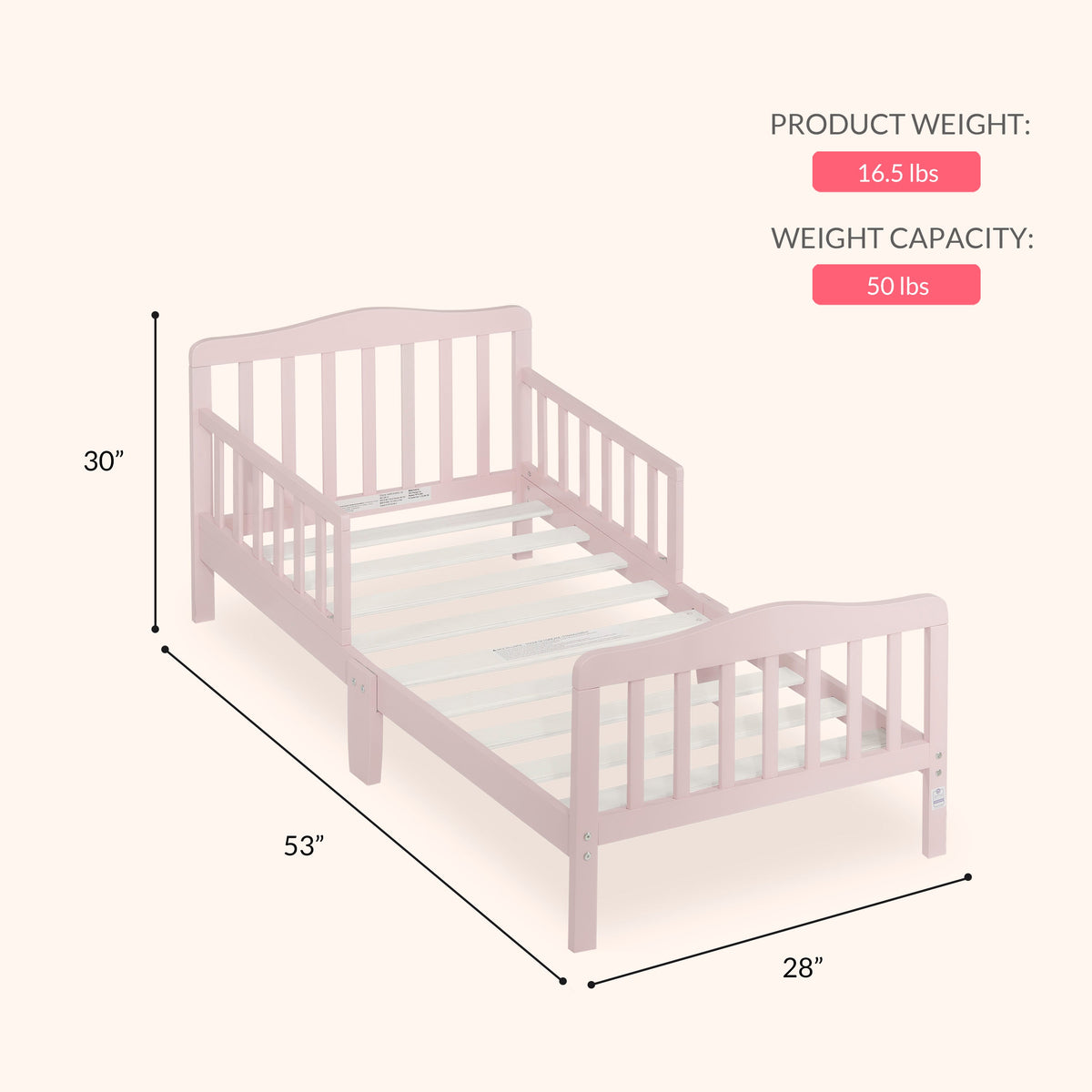 Dream On Me Memphis Classic Design Toddler Bed