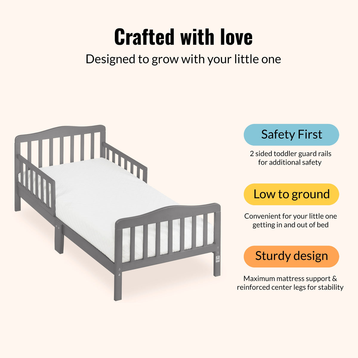 Dream On Me Memphis Classic Design Toddler Bed