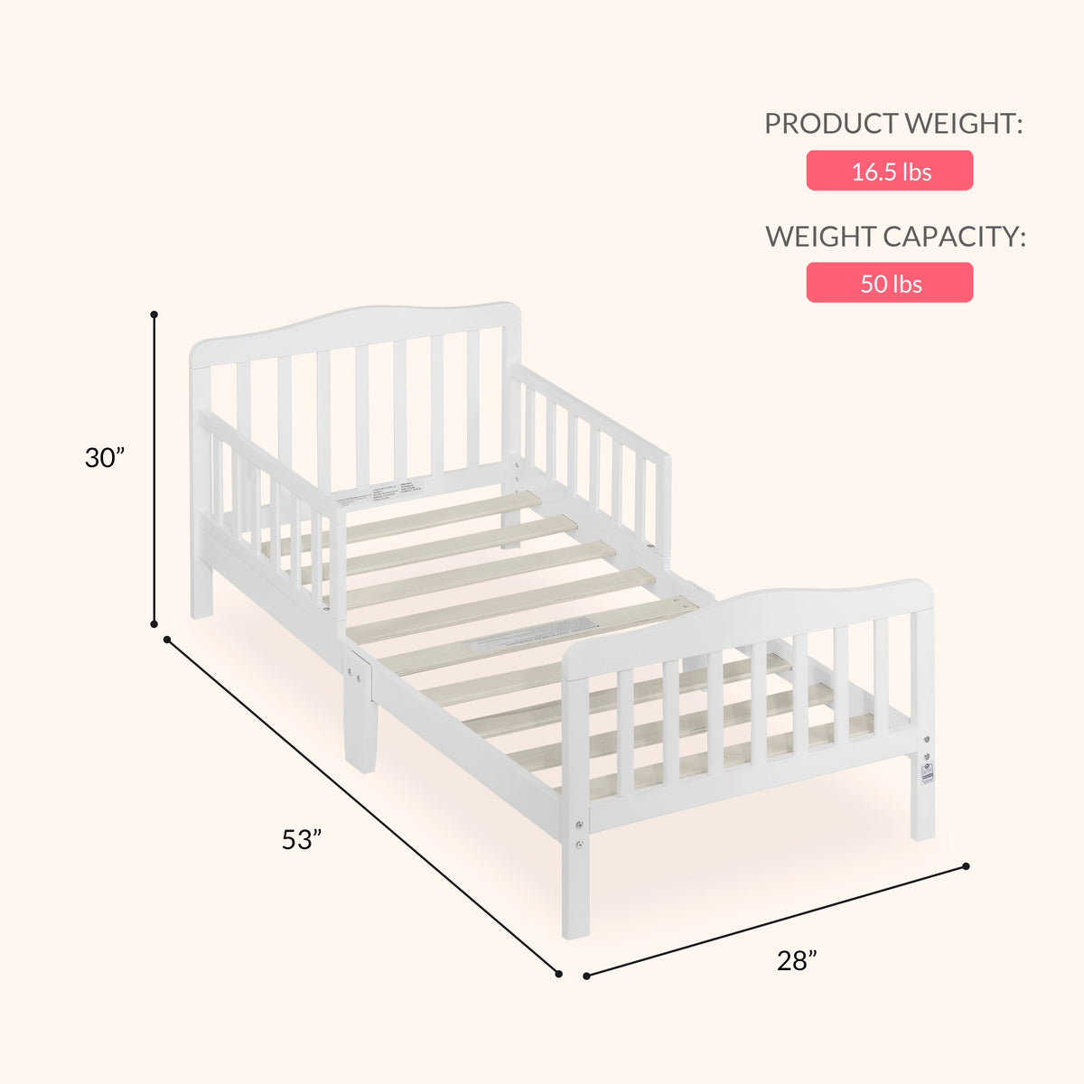 Dream On Me Memphis Classic Design Toddler Bed