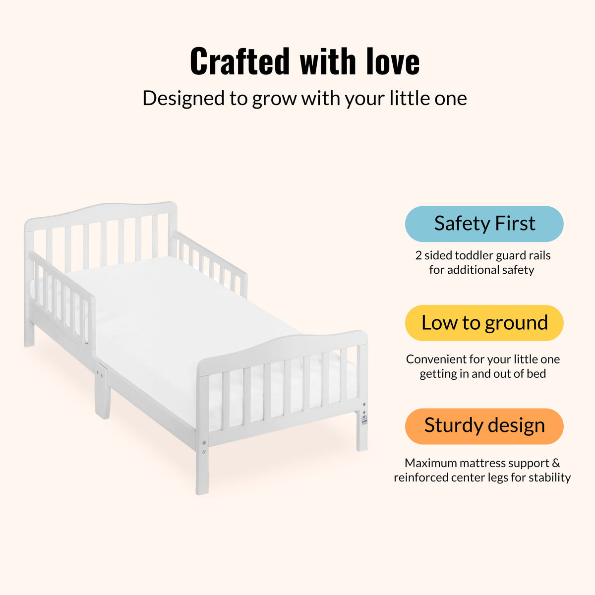 Dream On Me Memphis Classic Design Toddler Bed