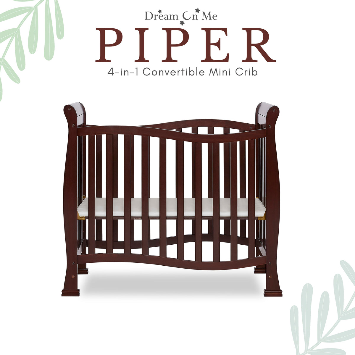 Dream On Me Piper 4-in-1 Convertible Mini Crib