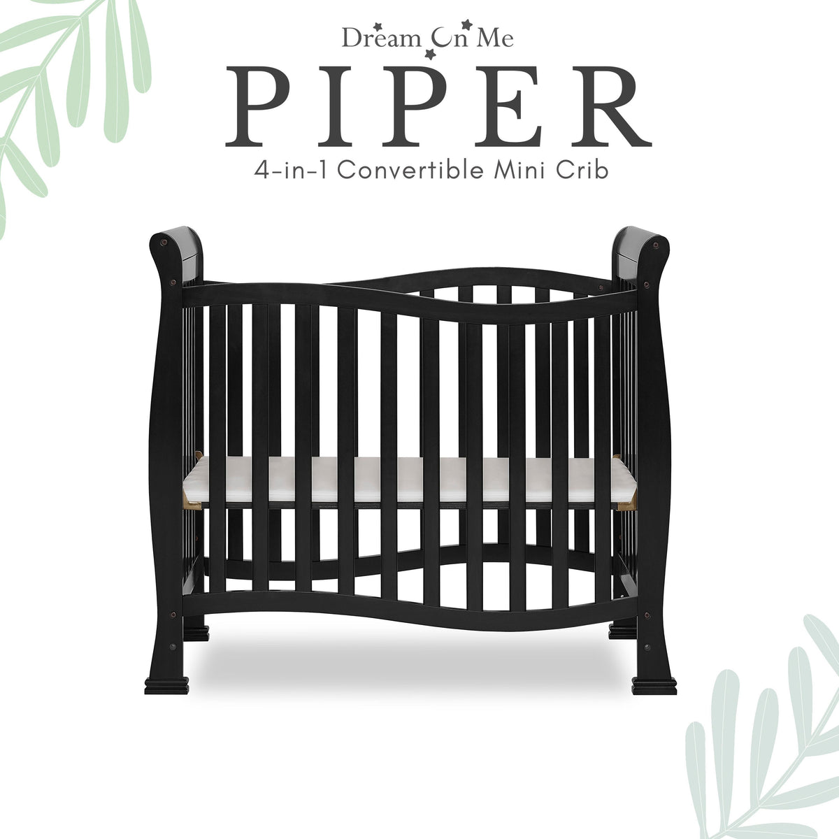 Dream On Me Piper 4-in-1 Convertible Mini Crib