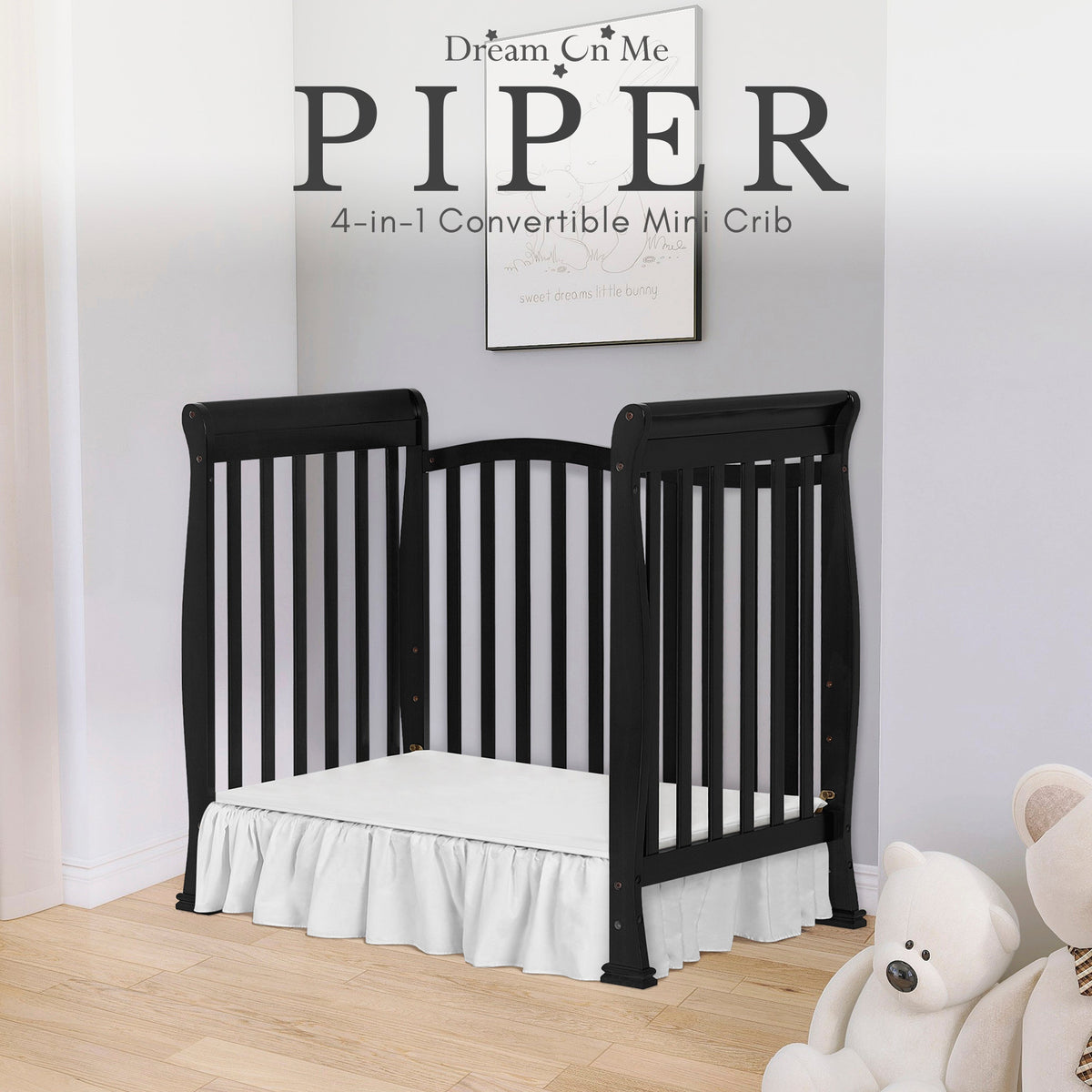 Dream On Me Piper 4-in-1 Convertible Mini Crib