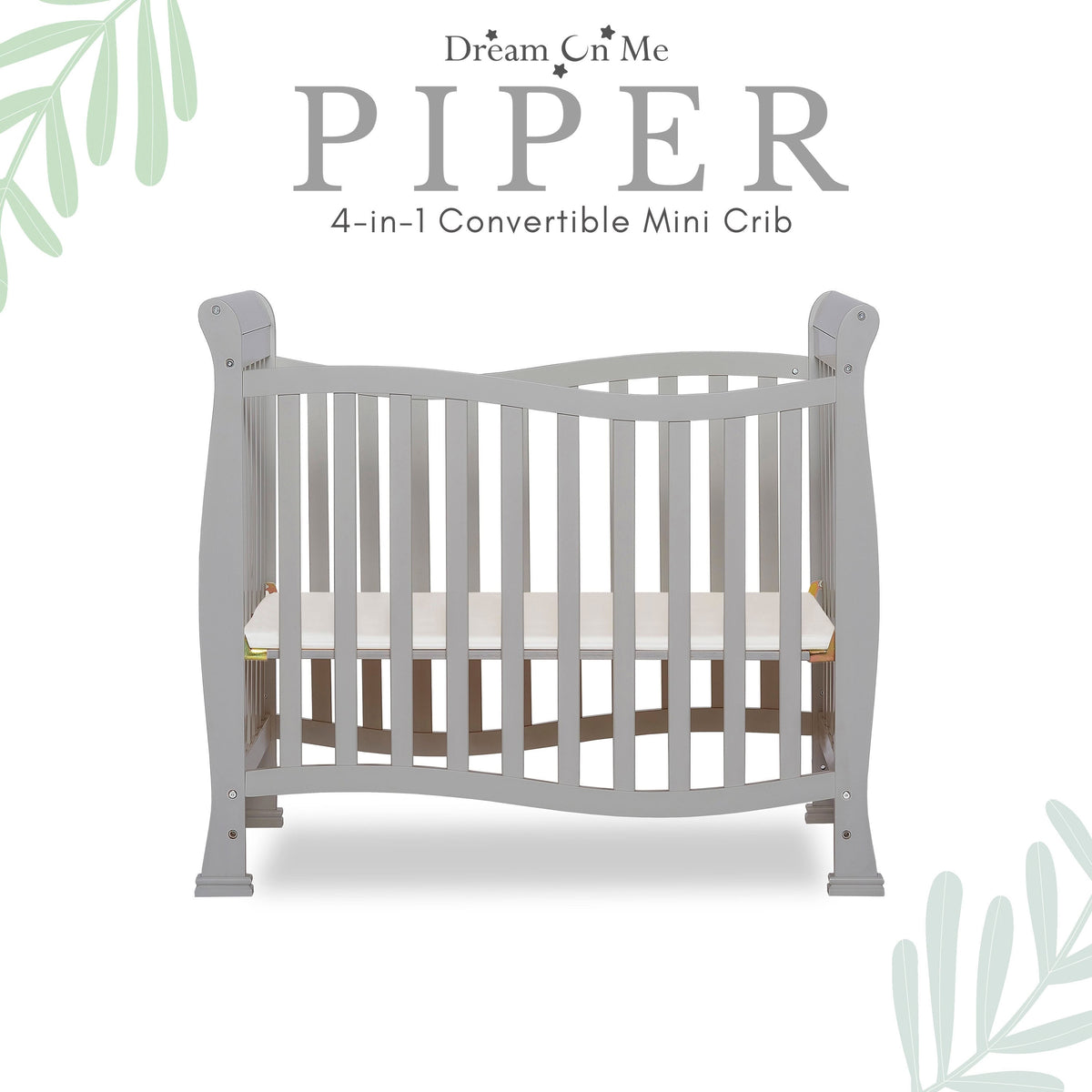 Dream On Me Piper 4-in-1 Convertible Mini Crib