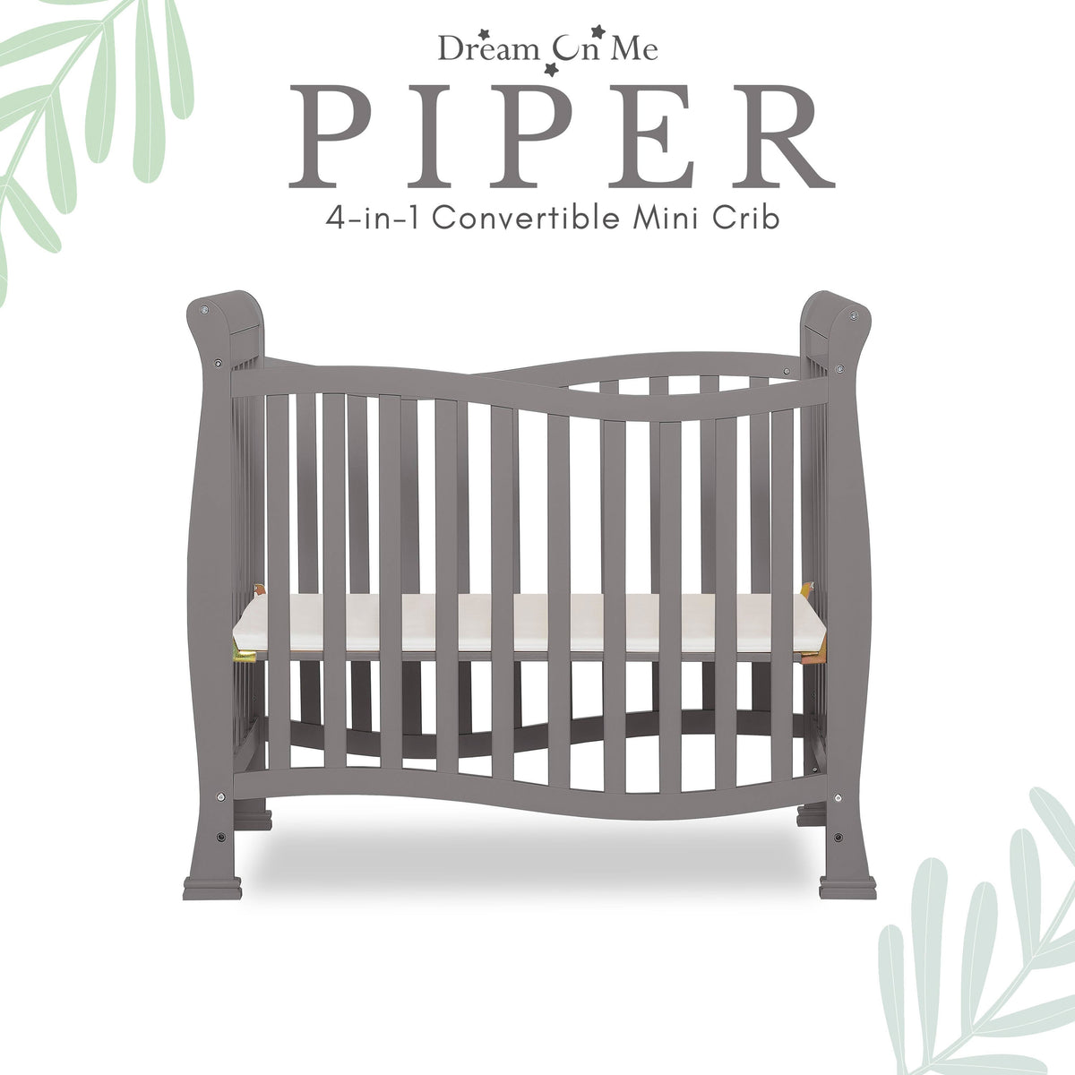 Dream On Me Piper 4-in-1 Convertible Mini Crib