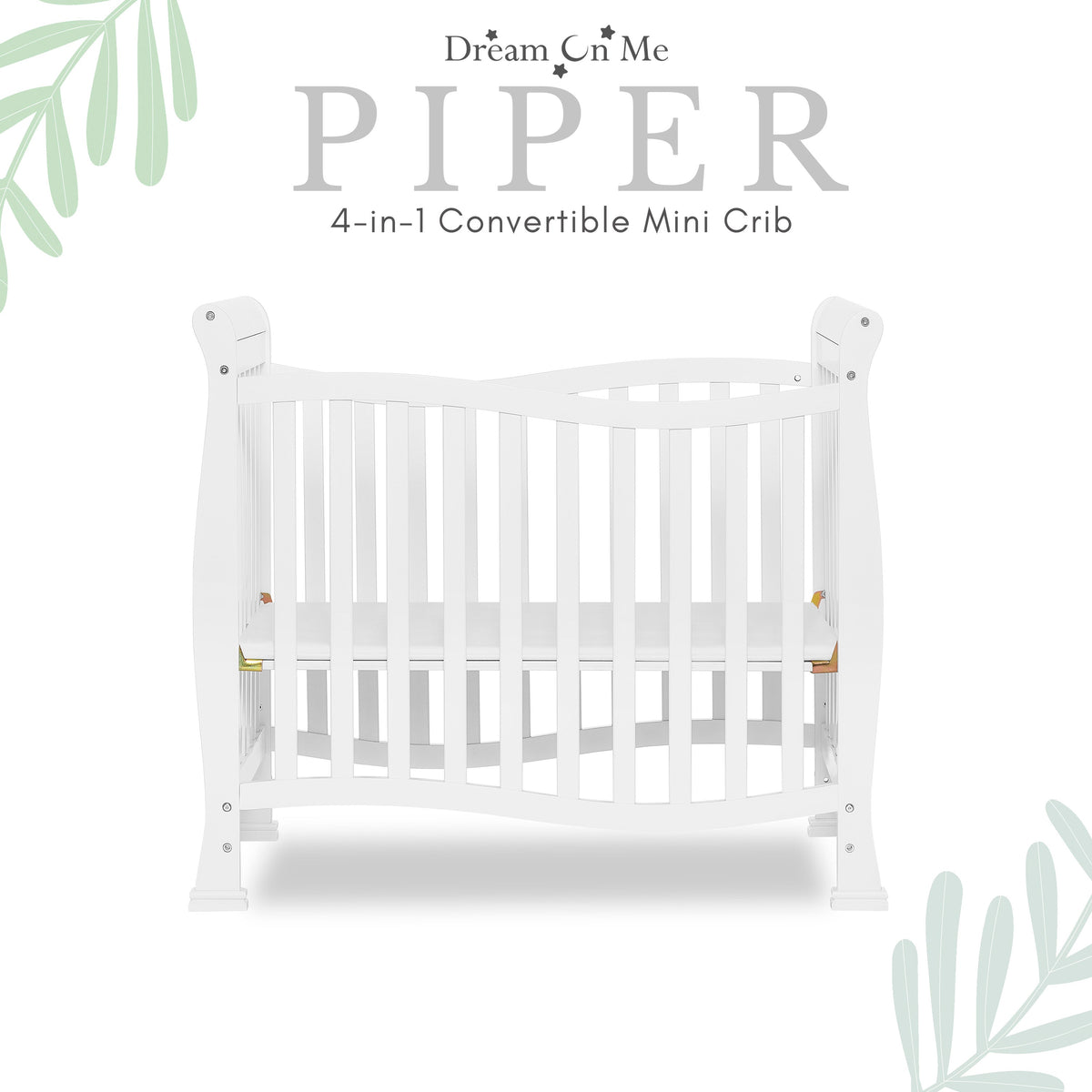 Dream On Me Piper 4-in-1 Convertible Mini Crib