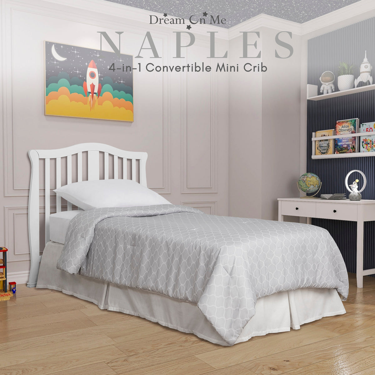 Dream On Me Naples 4-in-1 Convertible Mini Crib