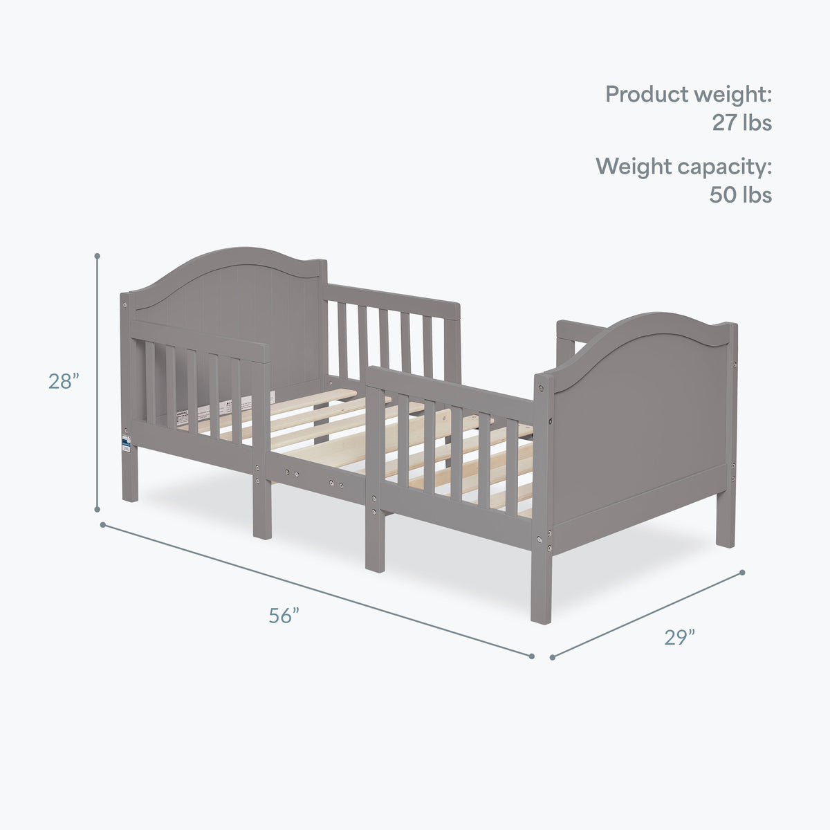 Dream On Me Portland 3 In 1 Convertible Toddler Bed
