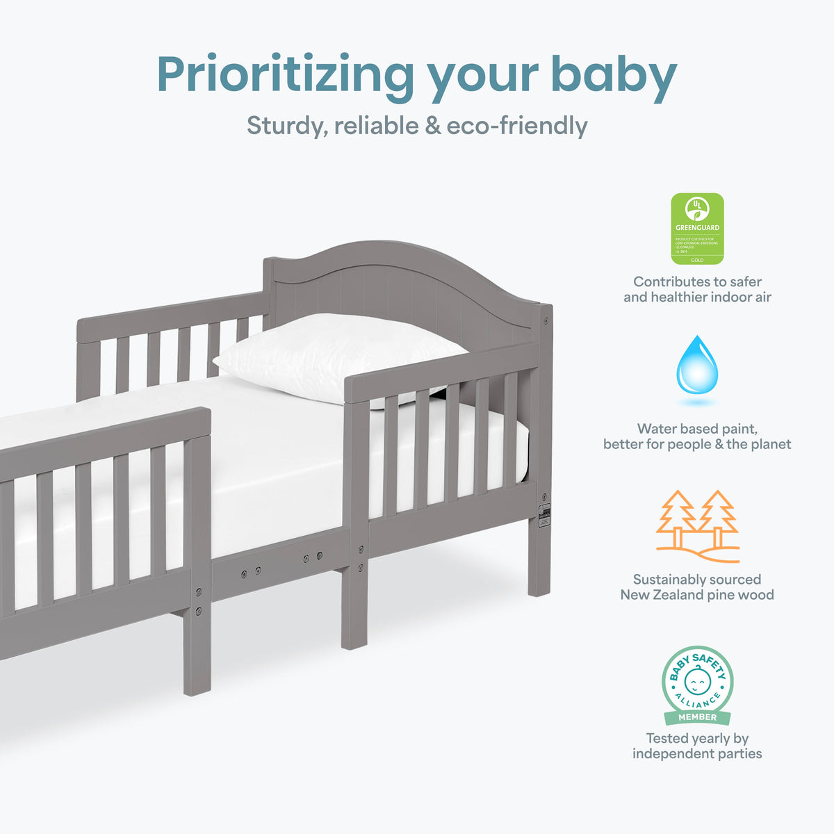 Dream On Me Portland 3 In 1 Convertible Toddler Bed