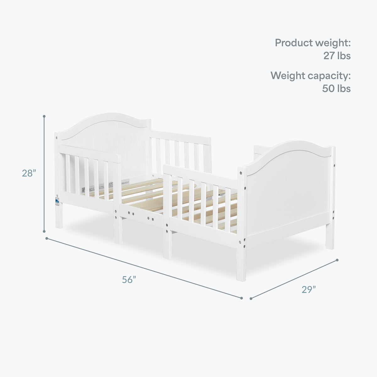 Dream On Me Portland 3 In 1 Convertible Toddler Bed