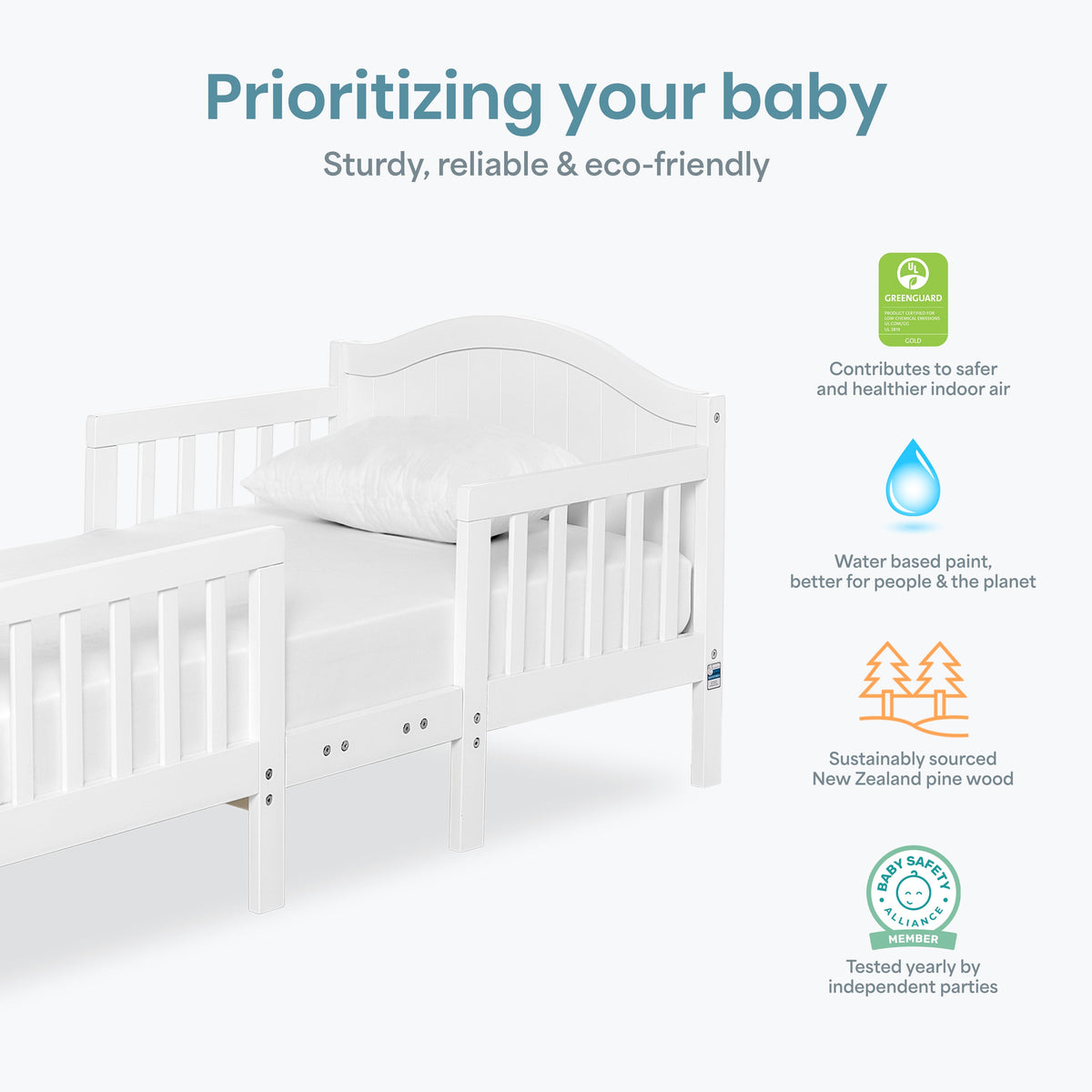 Dream On Me Portland 3 In 1 Convertible Toddler Bed