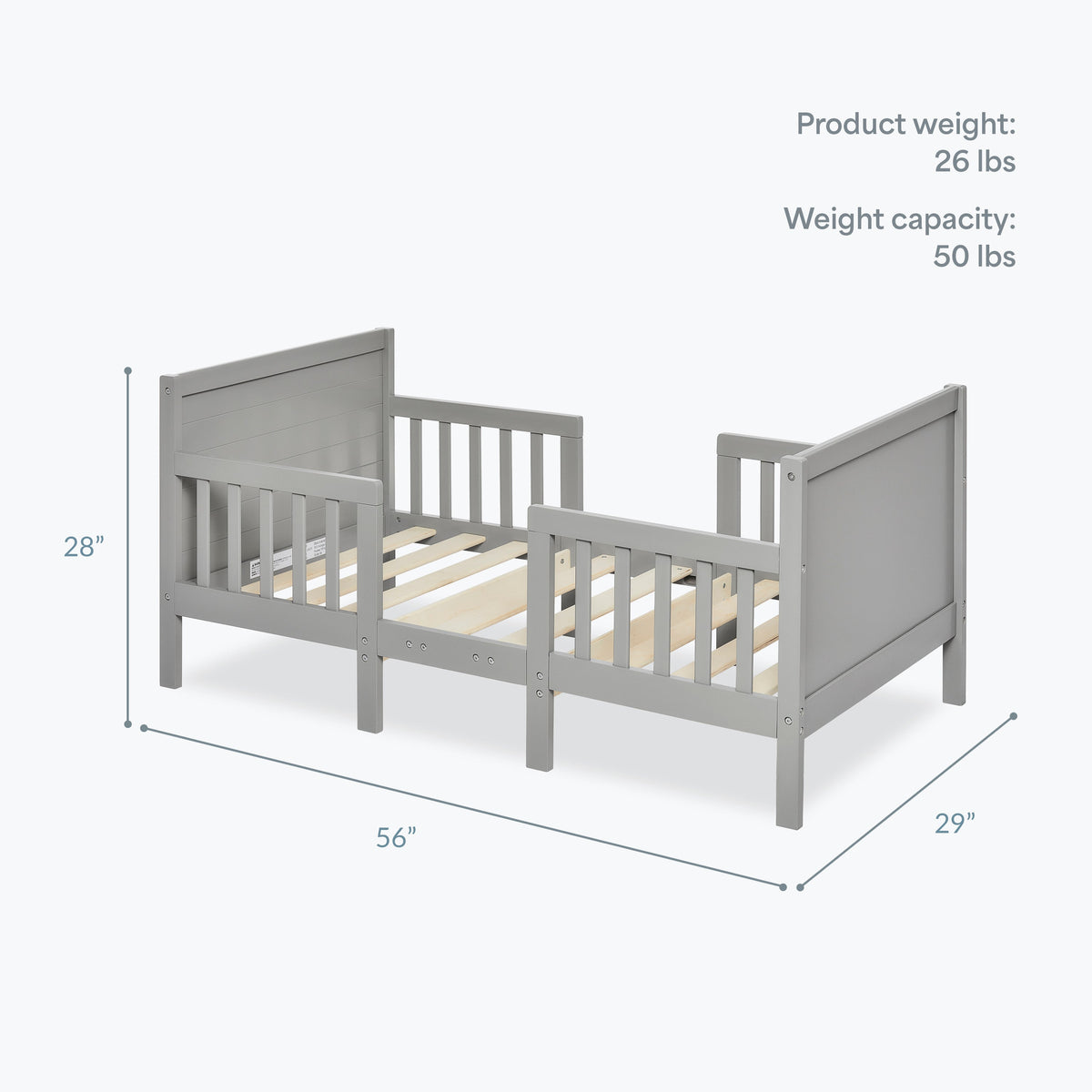 Dream On Me Hudson 3 In 1 Convertible Toddler Bed