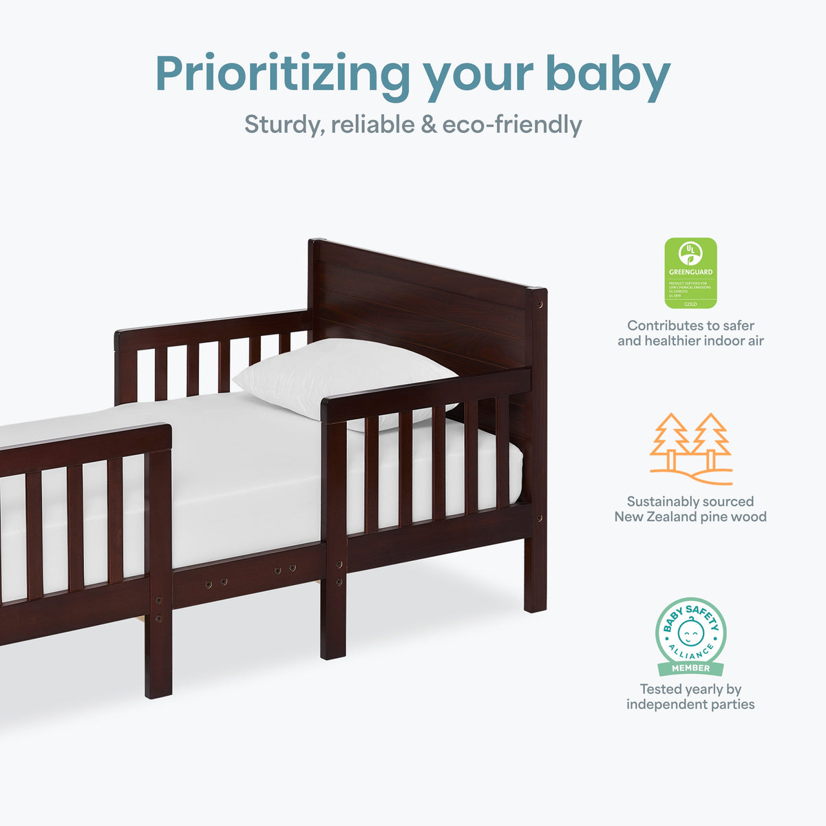 Dream On Me Hudson 3 In 1 Convertible Toddler Bed