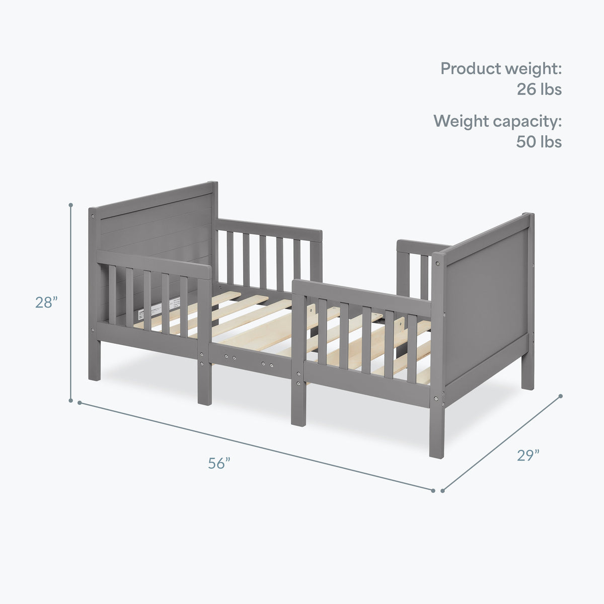 Dream On Me Hudson 3 In 1 Convertible Toddler Bed
