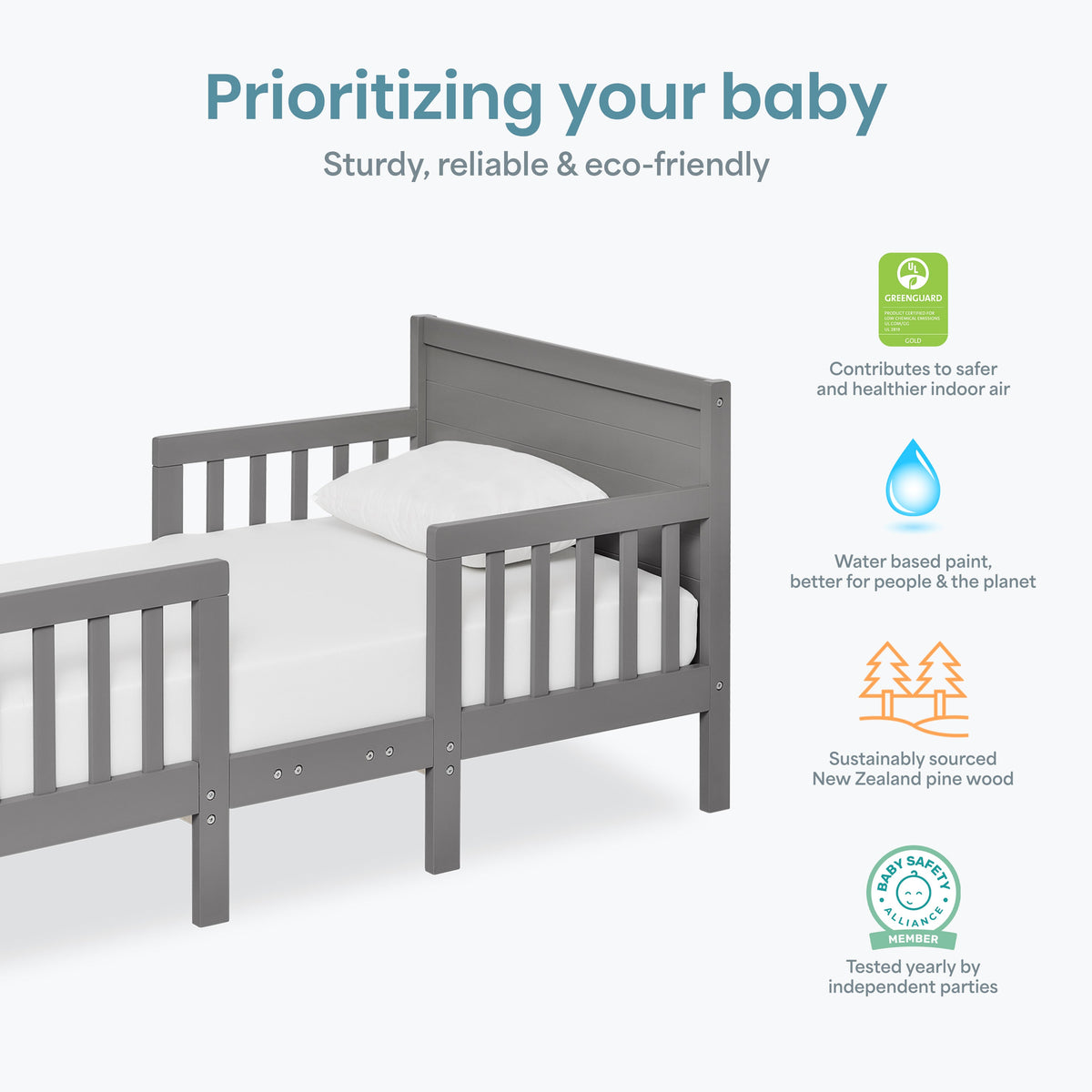 Dream On Me Hudson 3 In 1 Convertible Toddler Bed