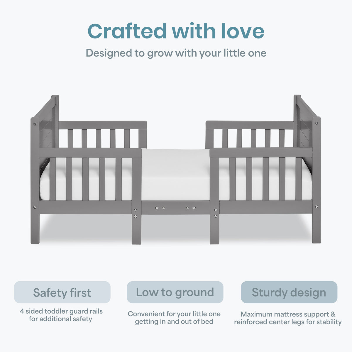 Dream On Me Hudson 3 In 1 Convertible Toddler Bed