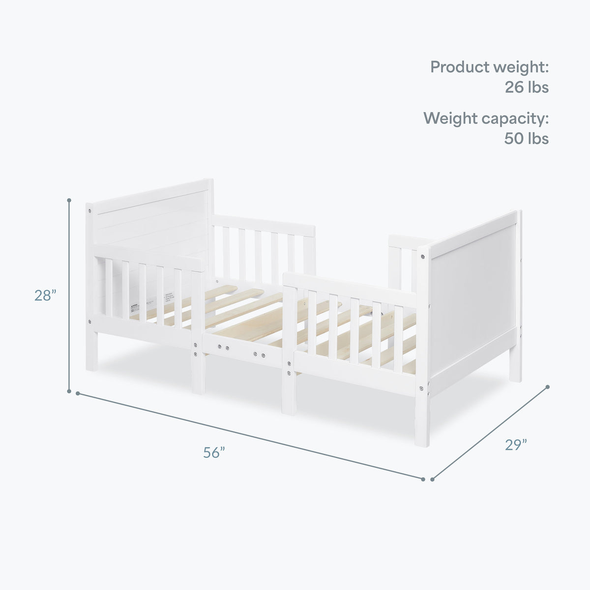 Dream On Me Hudson 3 In 1 Convertible Toddler Bed
