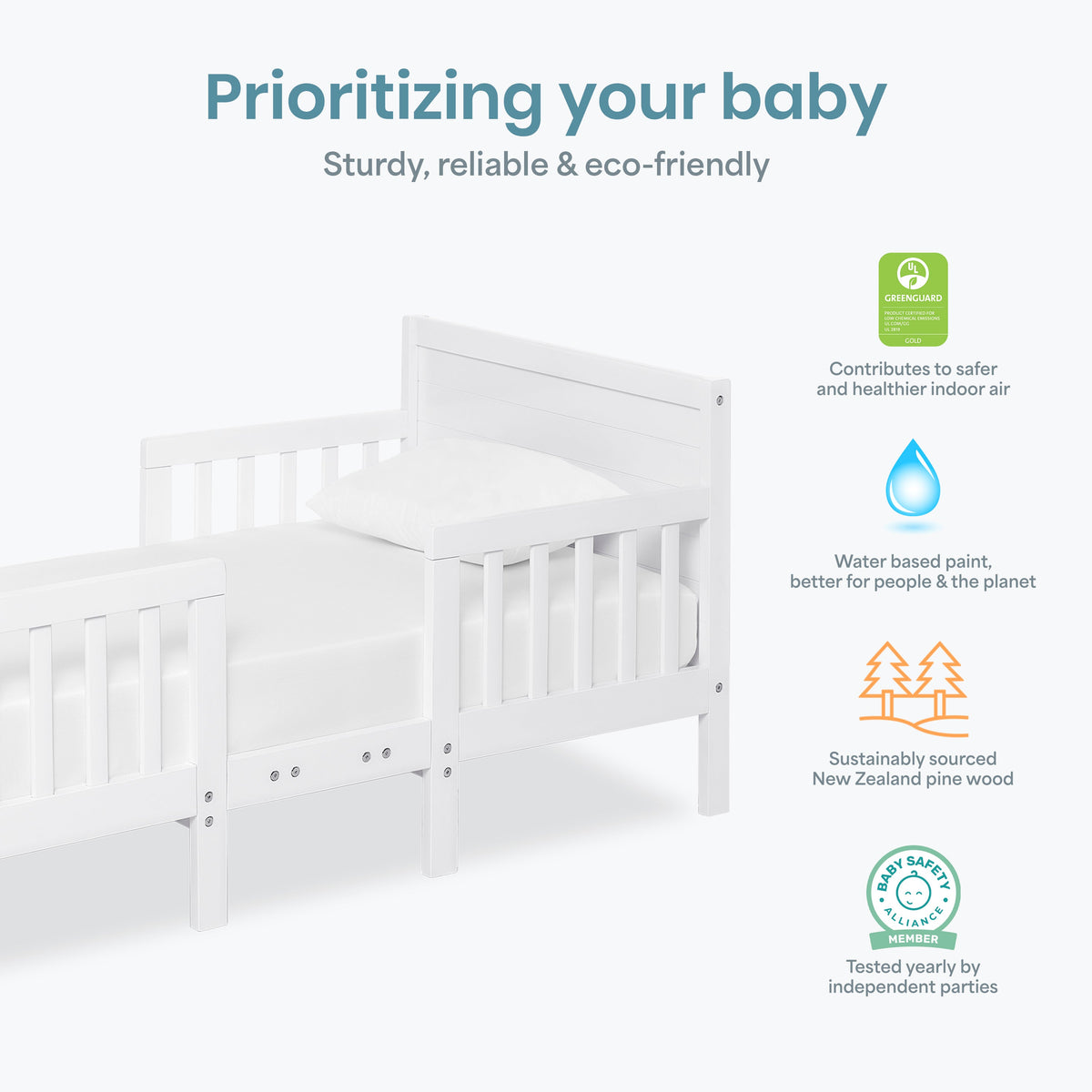 Dream On Me Hudson 3 In 1 Convertible Toddler Bed