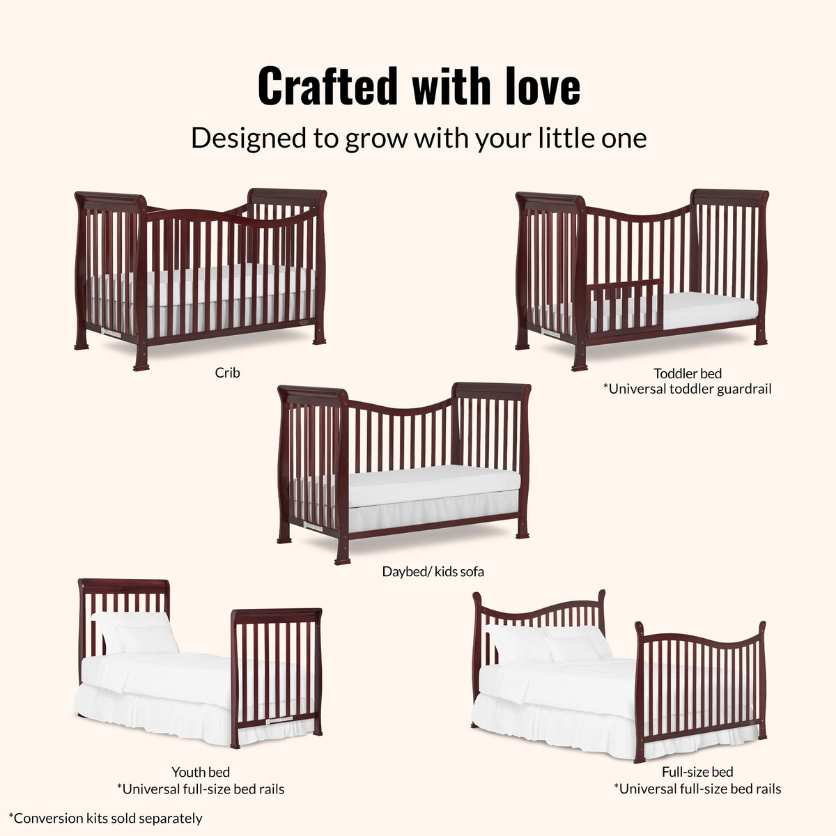 Dream On Me Violet 7-in-1 Convertible Crib