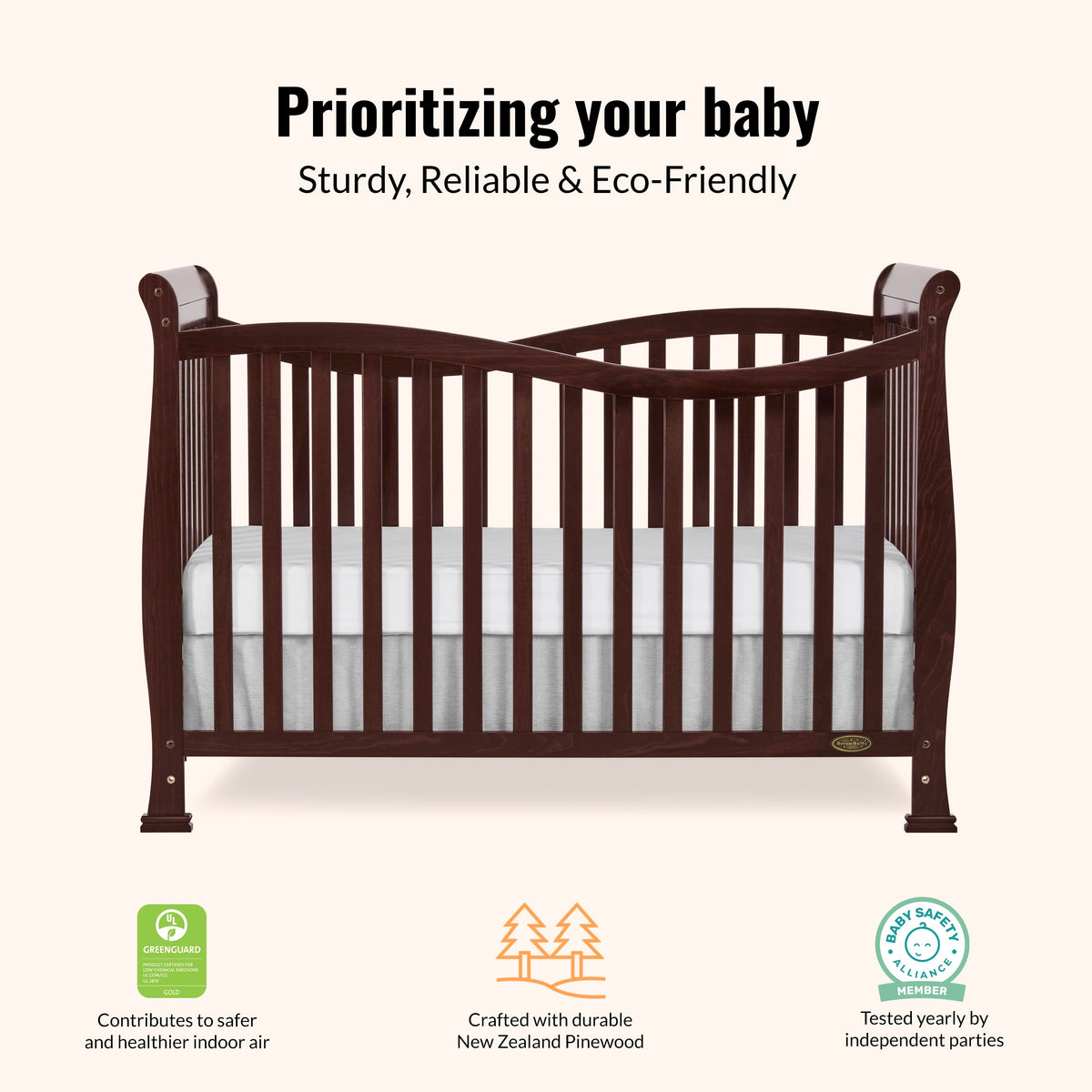 Dream On Me Violet 7-in-1 Convertible Crib