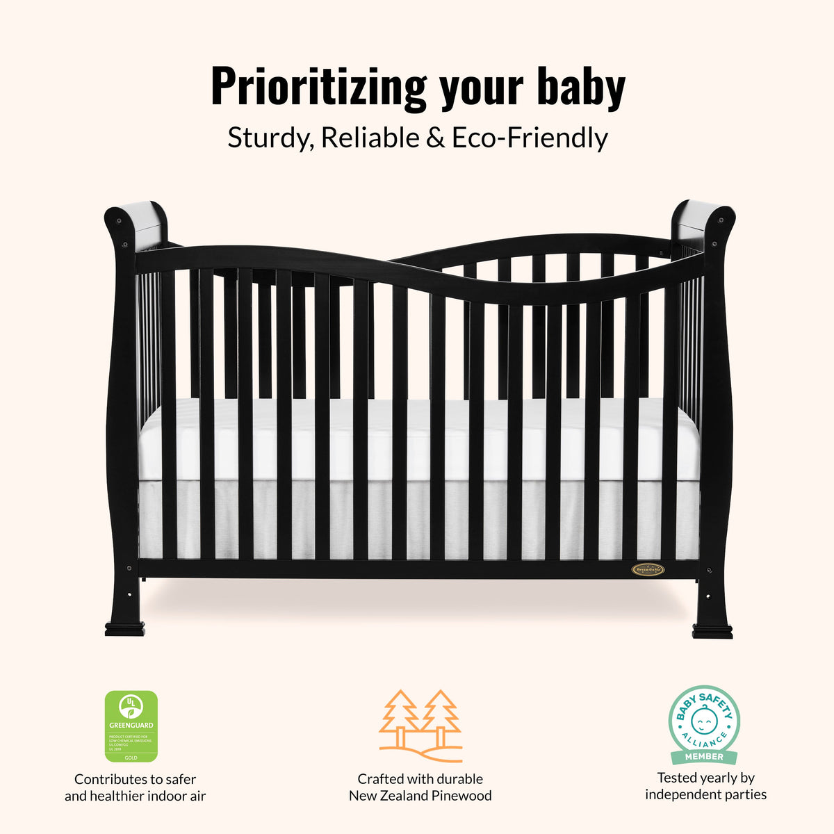 Dream On Me Violet 7-in-1 Convertible Crib