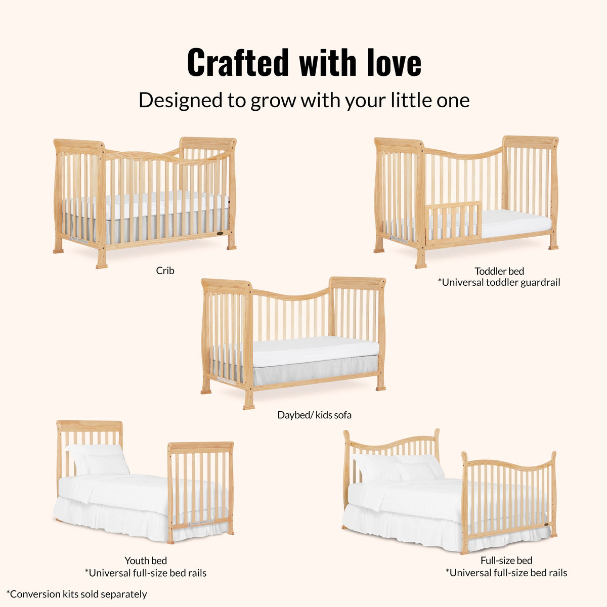 Dream On Me Violet 7-in-1 Convertible Crib