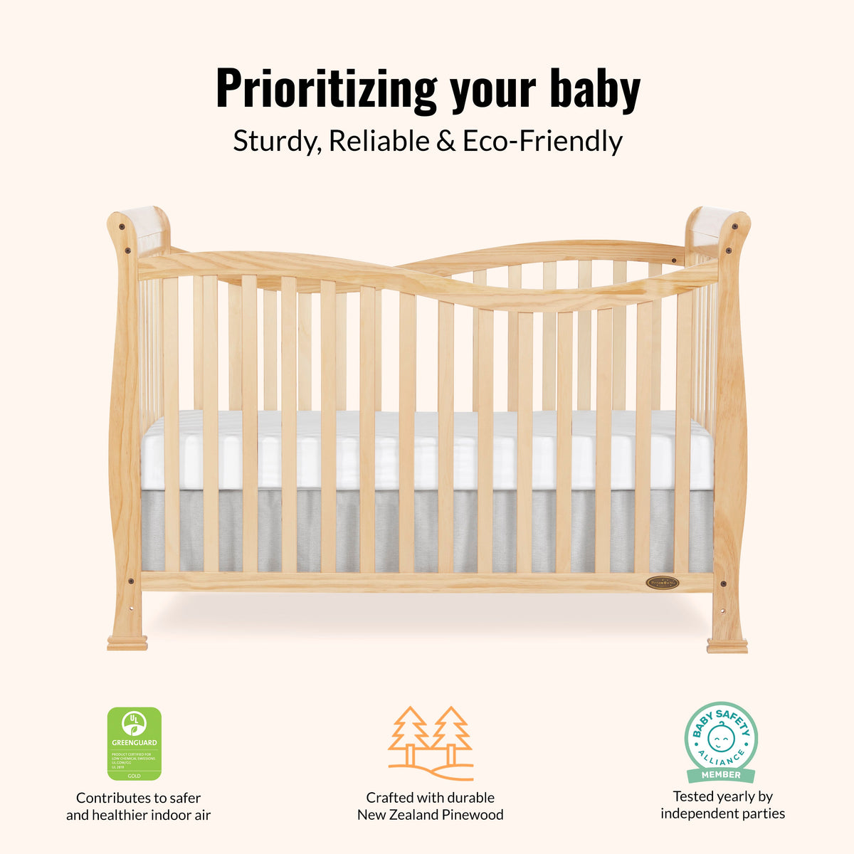 Dream On Me Violet 7-in-1 Convertible Crib