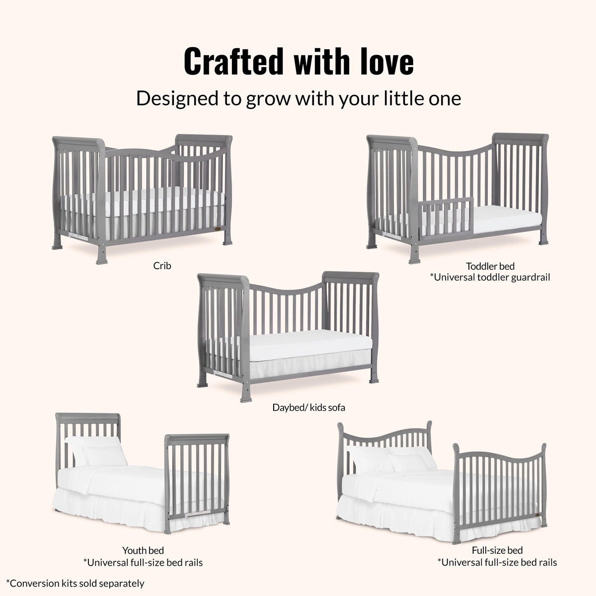 Dream On Me Violet 7-in-1 Convertible Crib