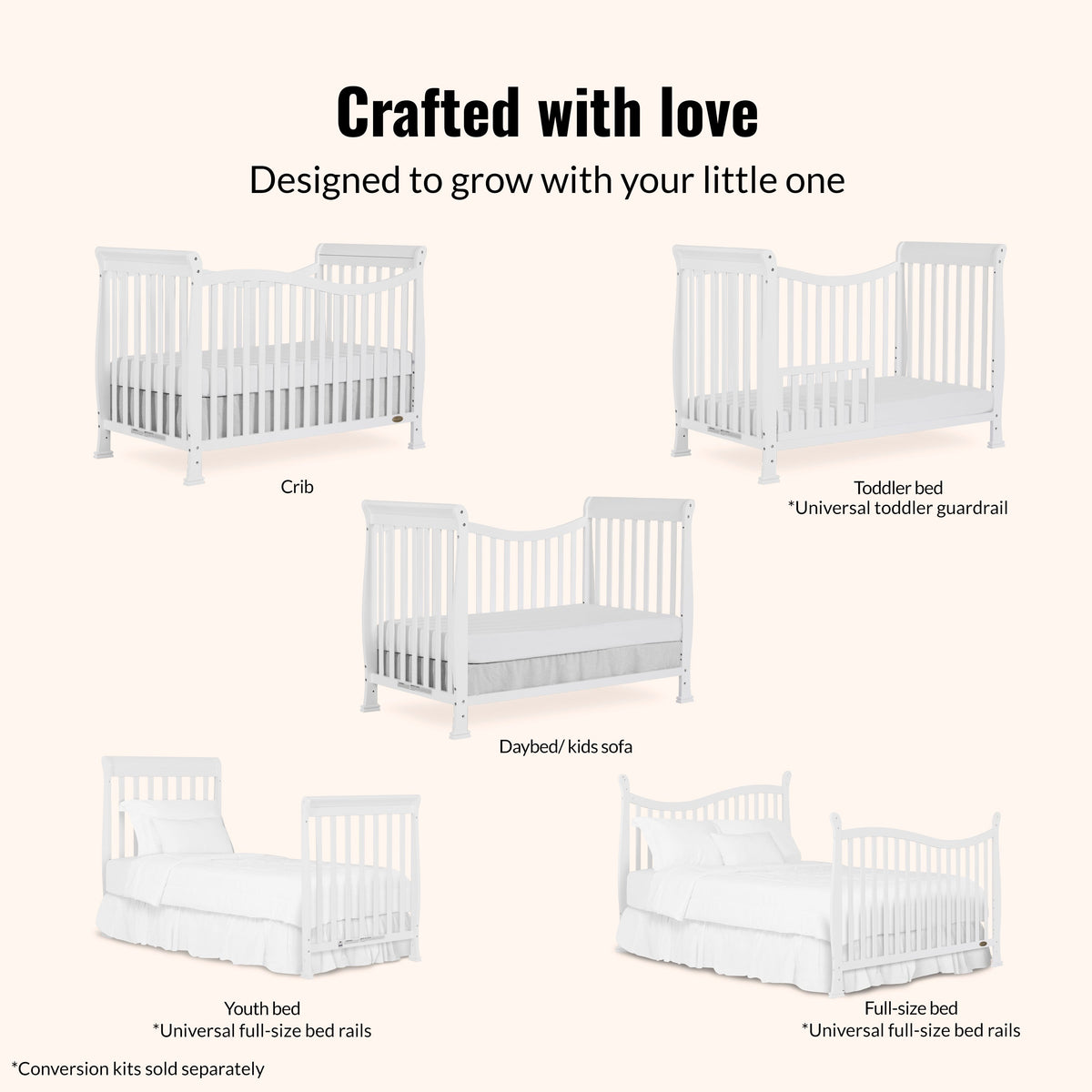 Dream On Me Violet 7-in-1 Convertible Crib