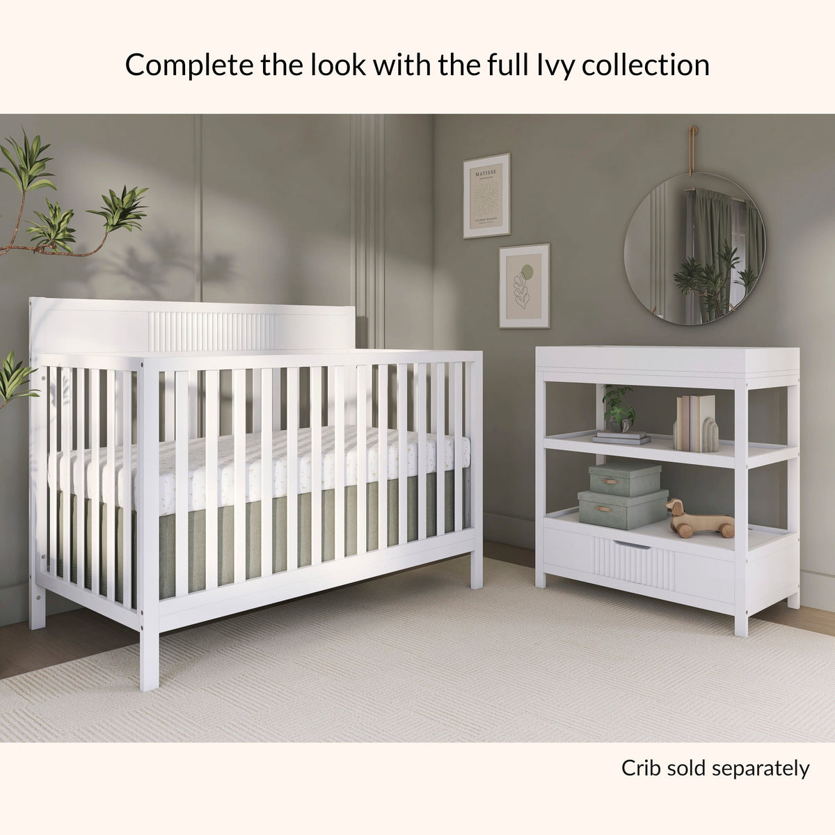 Dream On Me Ivy Baby Changing Table with Storage