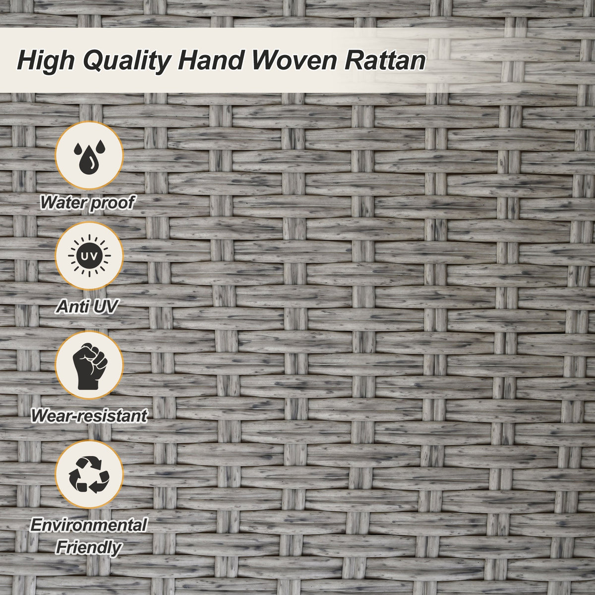 2-Person Rattan Woven Swing Chair, Gray Wicker And Cushion