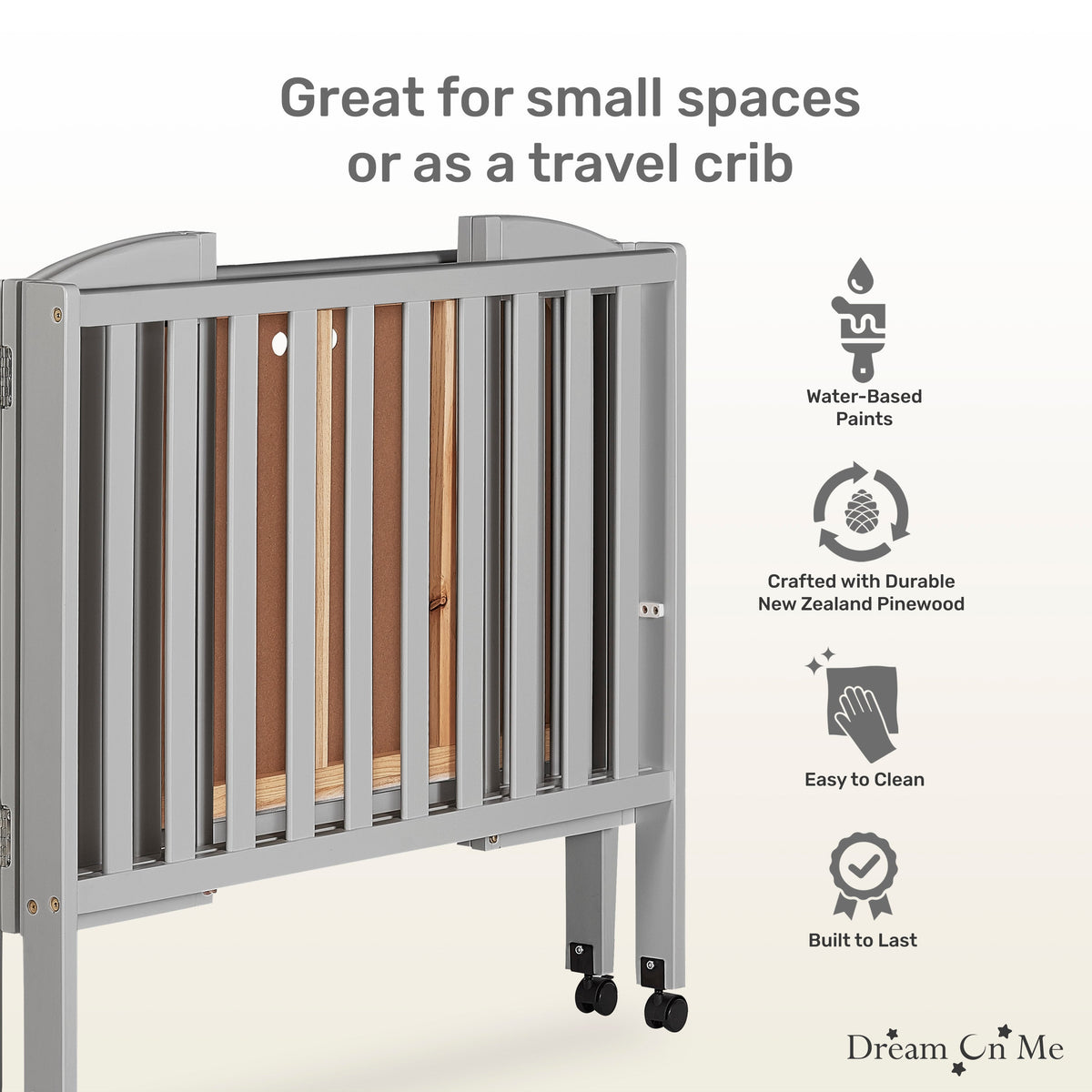 Dream On Me 2-in-1 Folding Portable Mini Crib